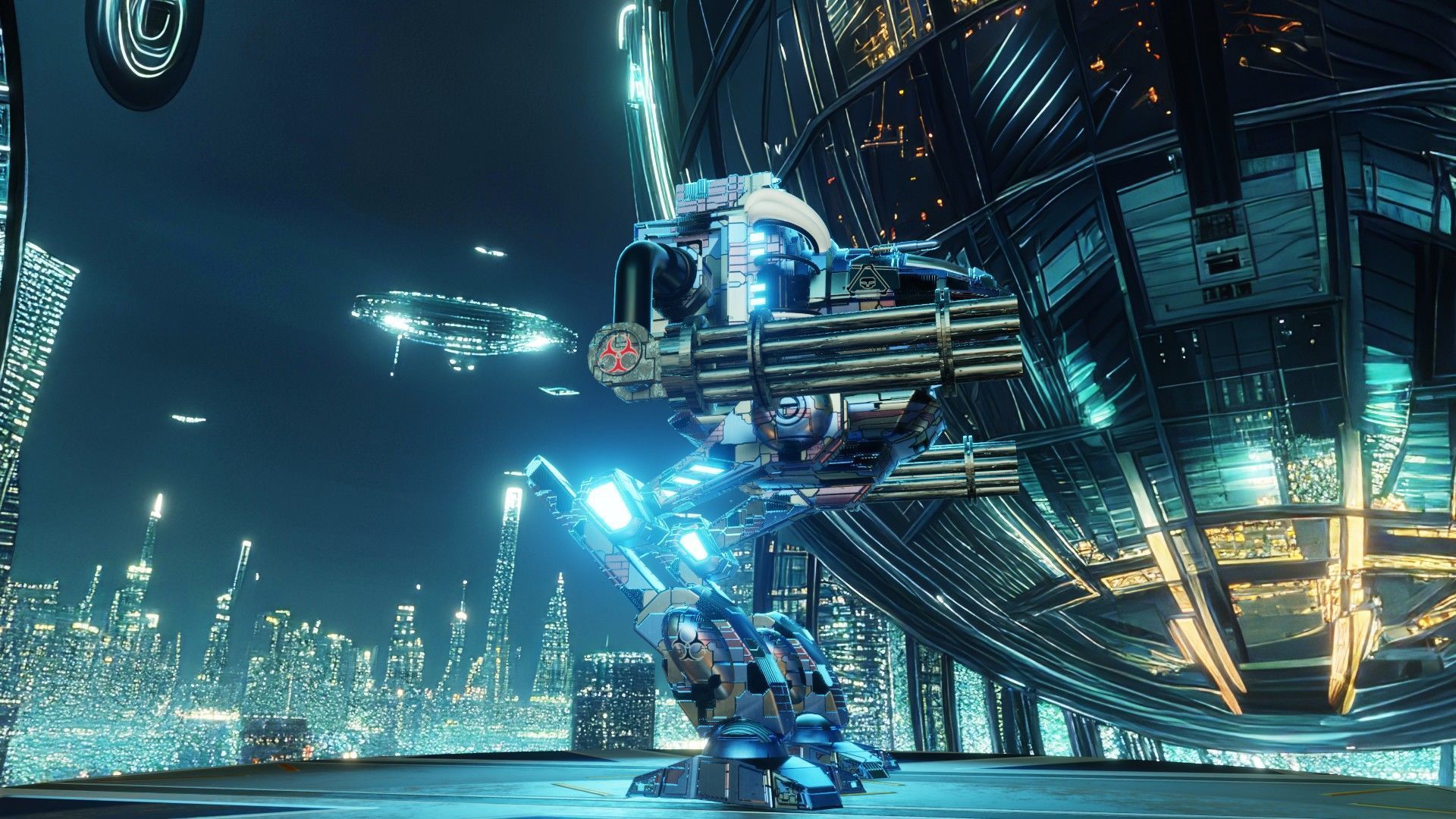 SIFI Combat Robot Low-poly 3D model_3