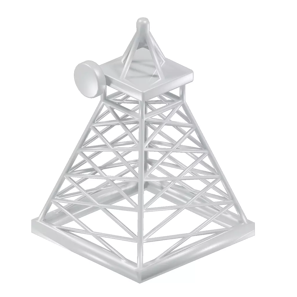 Games Telecom Mobile Tower Toy Low-poly 3D model_0