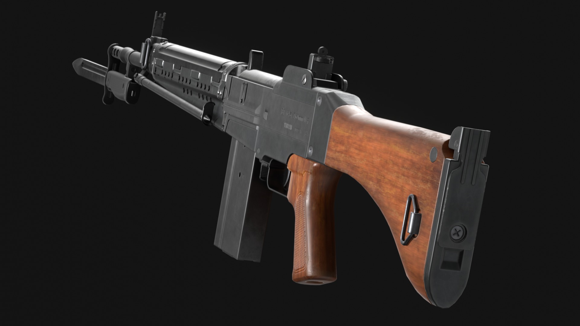 Howa Type 64 - Japanese Battle Rifle - Game Asset Low-poly 3D model_2