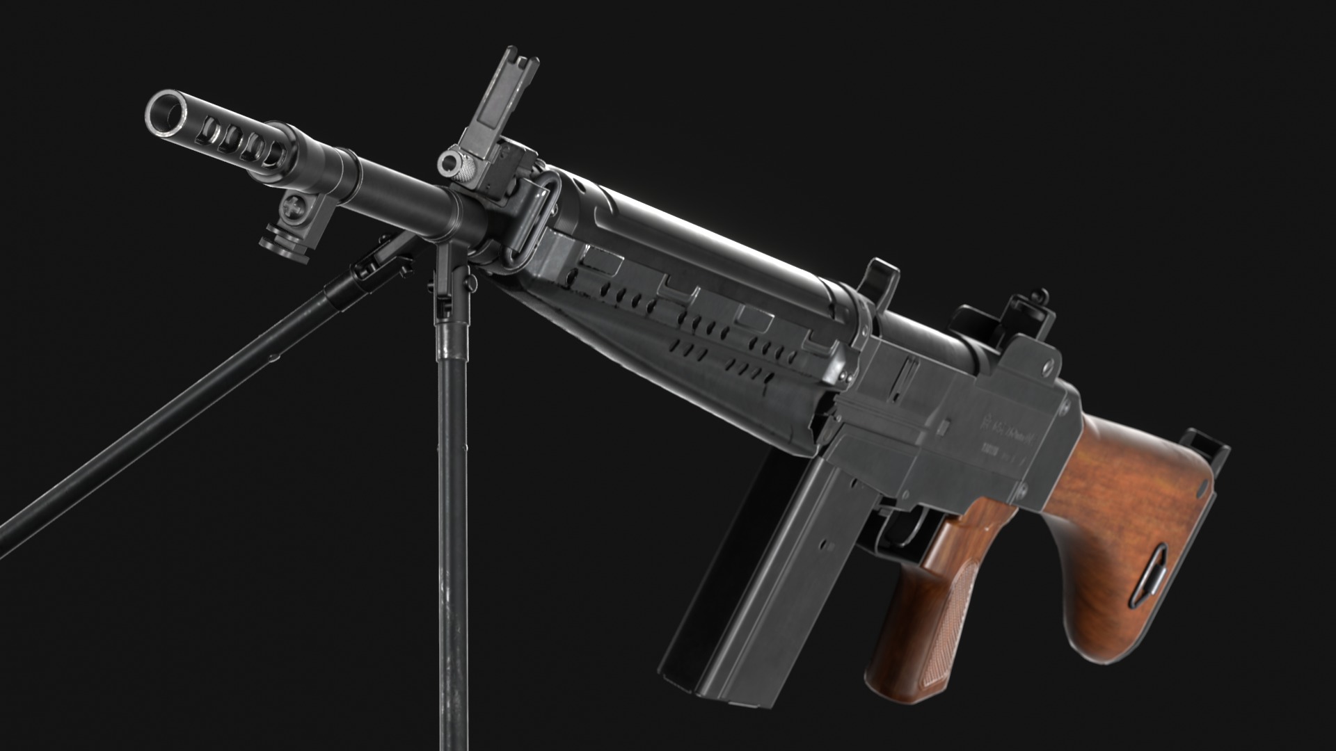 Howa Type 64 - Japanese Battle Rifle - Game Asset Low-poly 3D model_6