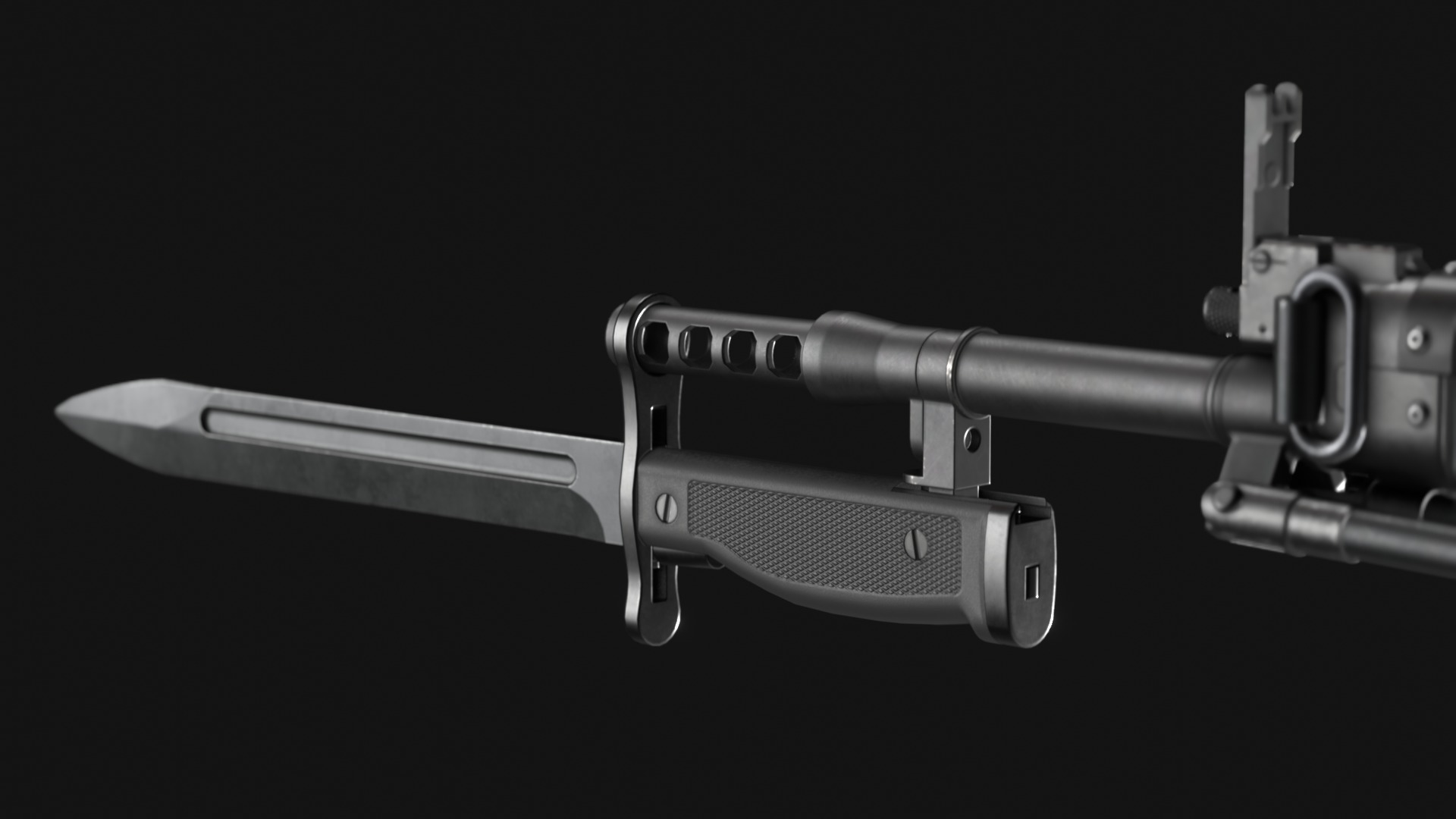 Howa Type 64 - Japanese Battle Rifle - Game Asset Low-poly 3D model_15