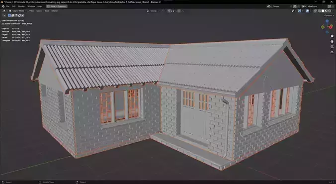  HO scale suburban house005