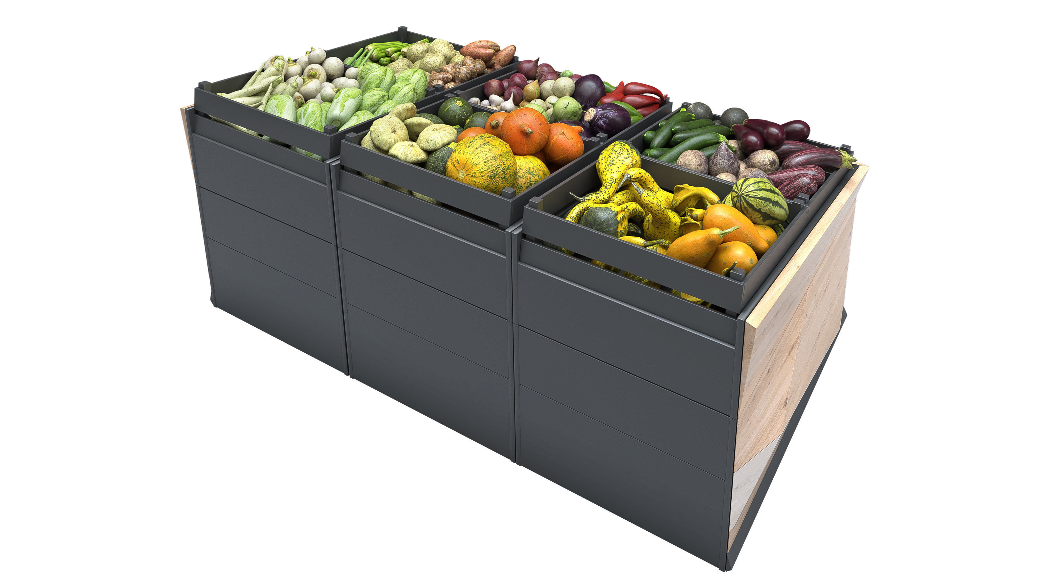 Vegetable Rack Low-poly 3D model_6
