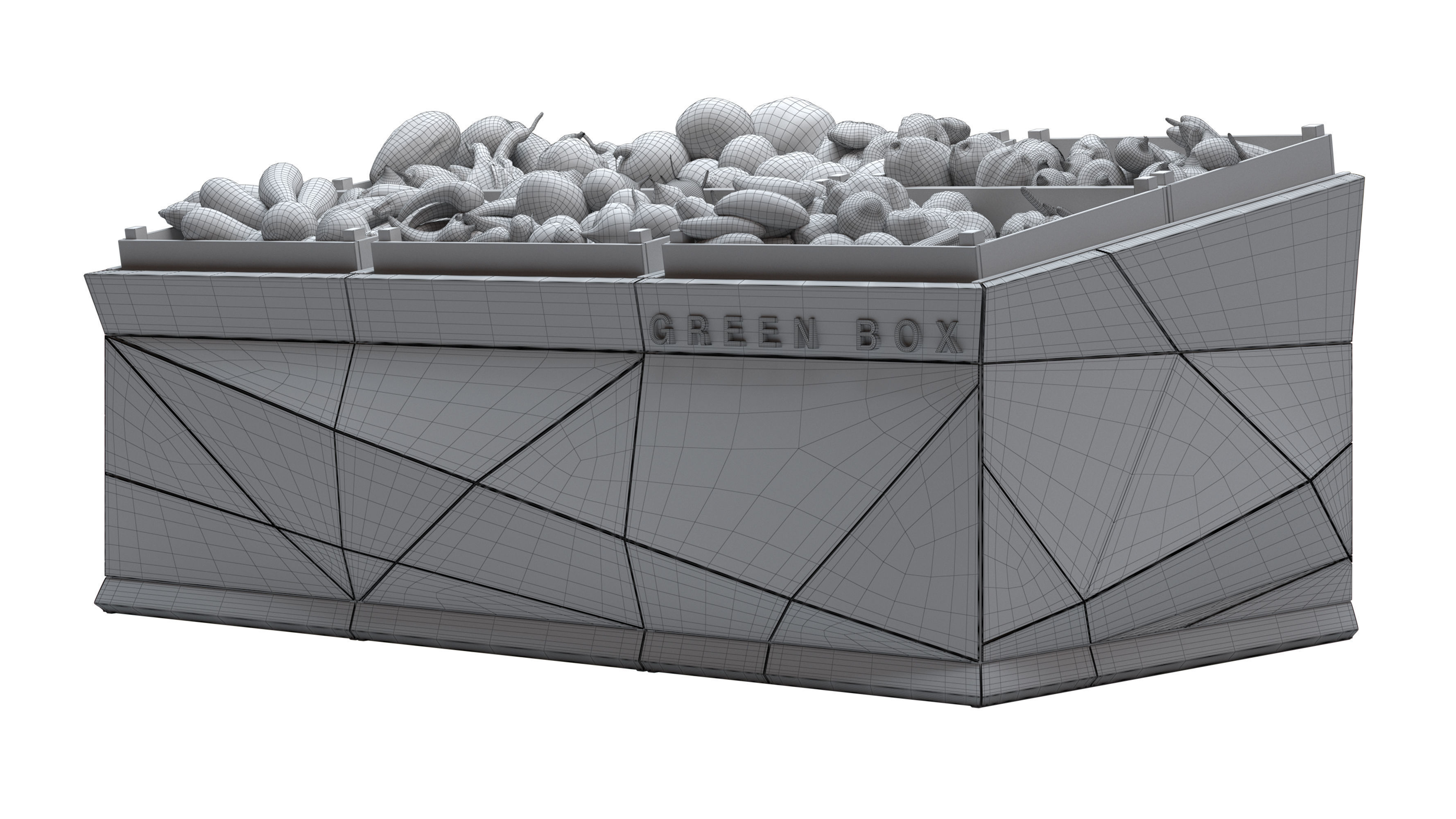 Vegetable Rack Low-poly 3D model_10