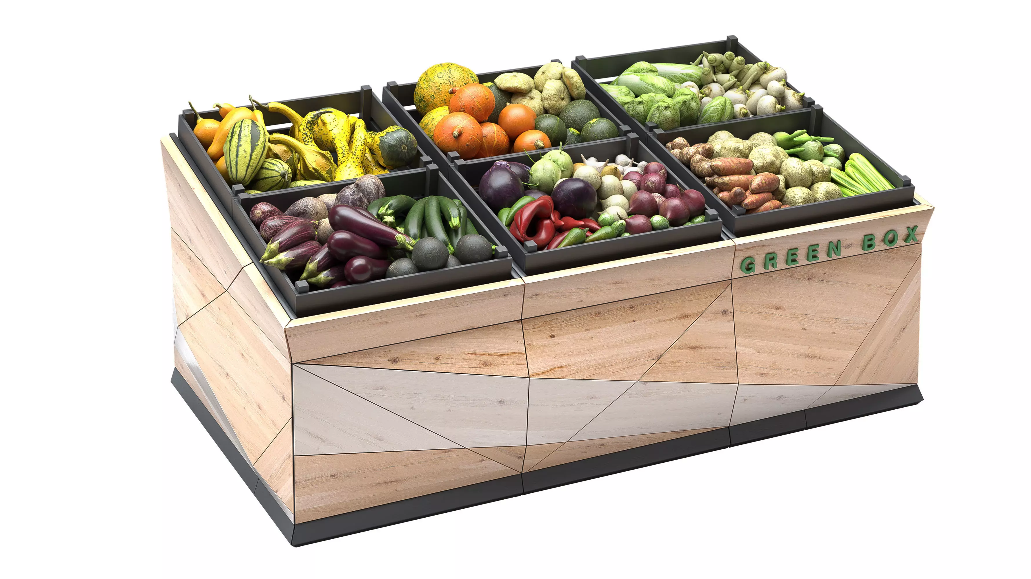 Vegetable Rack Low-poly 3D model_0
