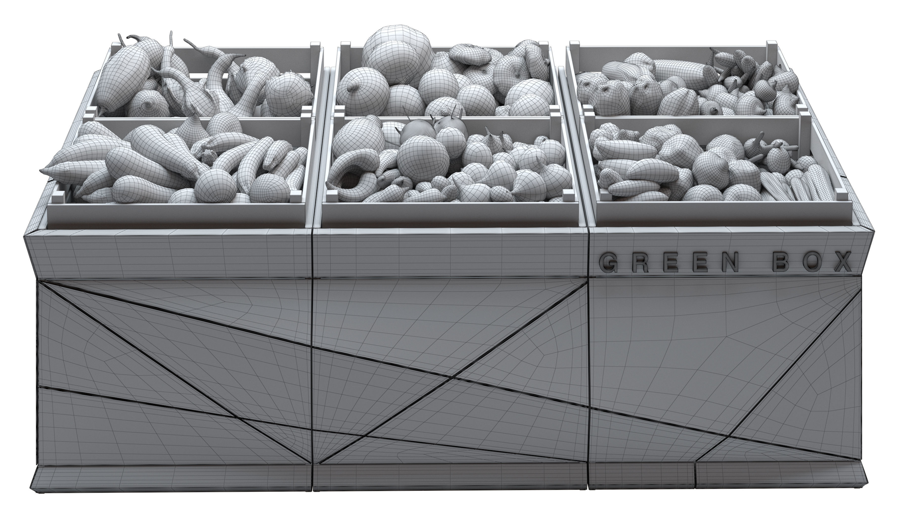 Vegetable Rack Low-poly 3D model_12