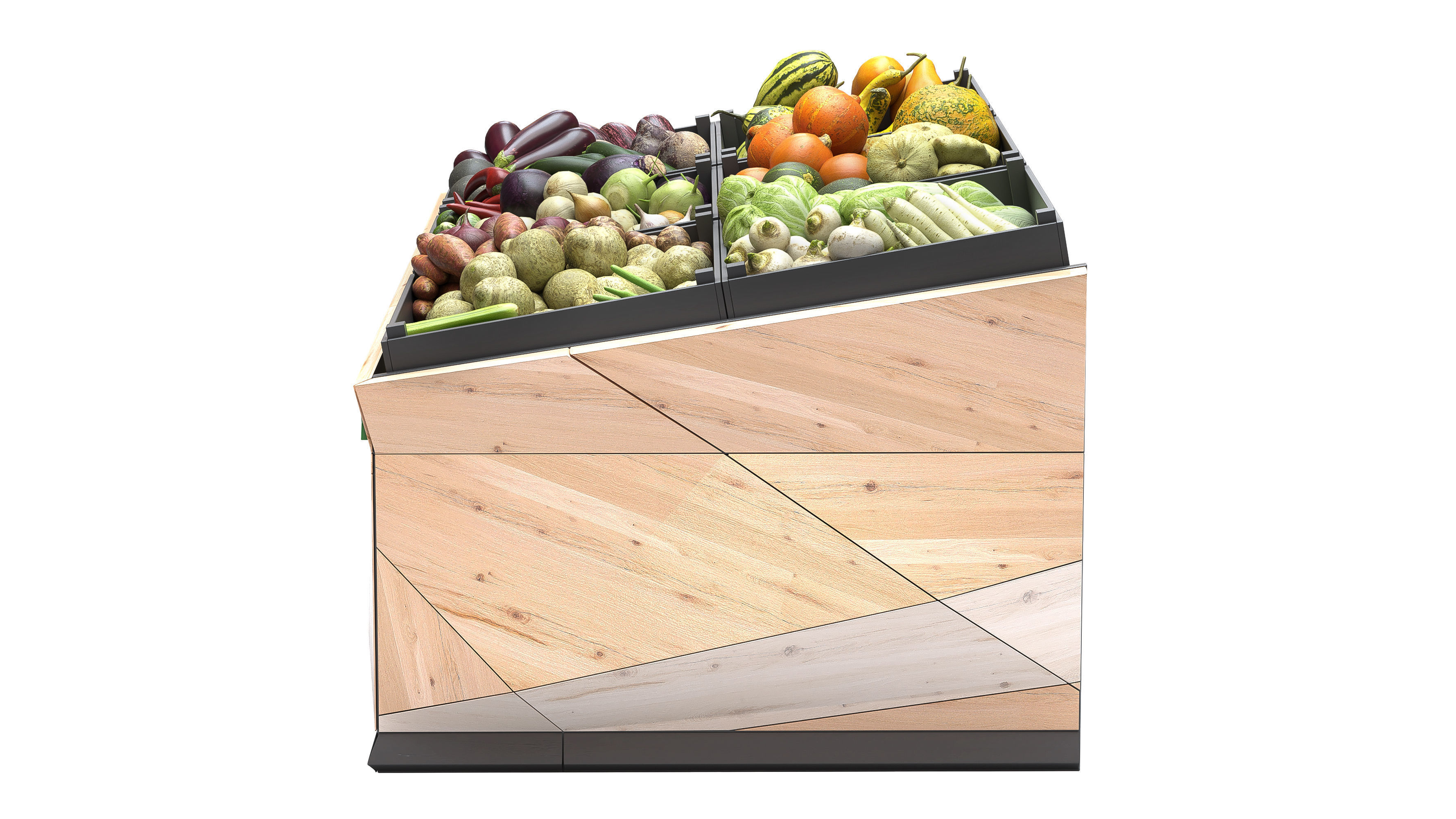 Vegetable Rack Low-poly 3D model_5