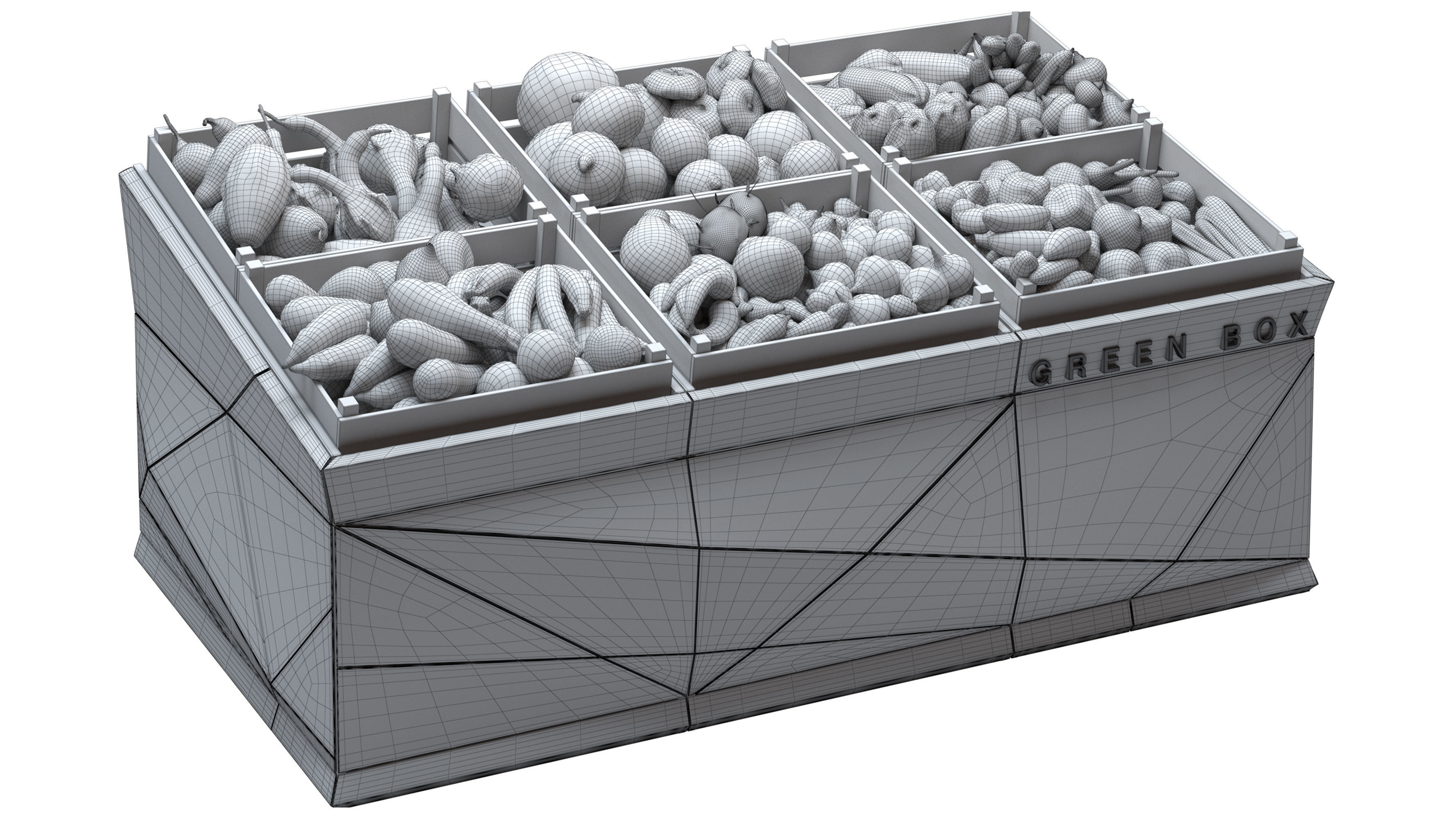 Vegetable Rack Low-poly 3D model_11