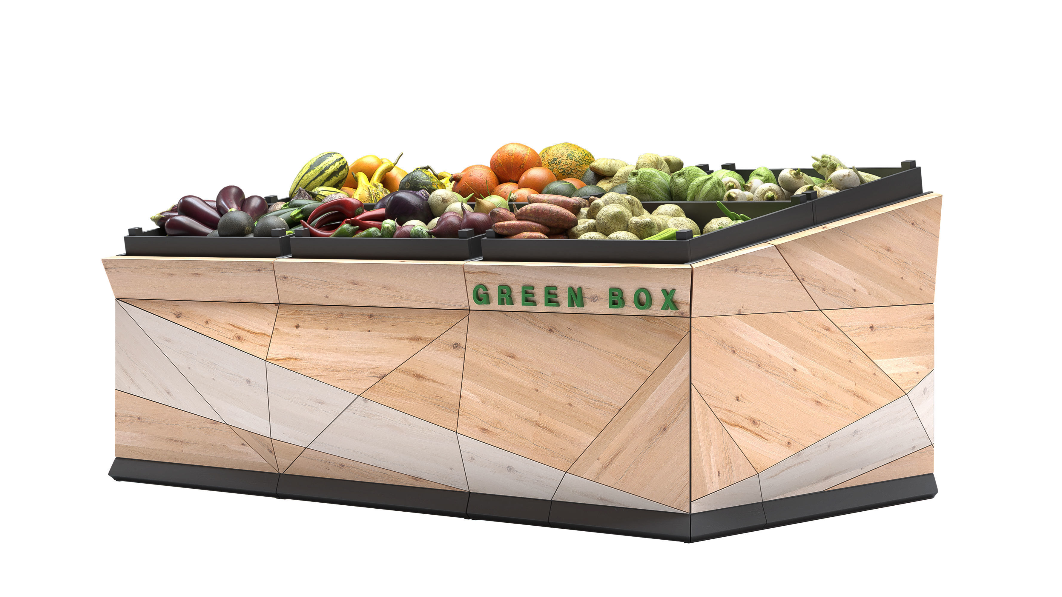 Vegetable Rack Low-poly 3D model_2