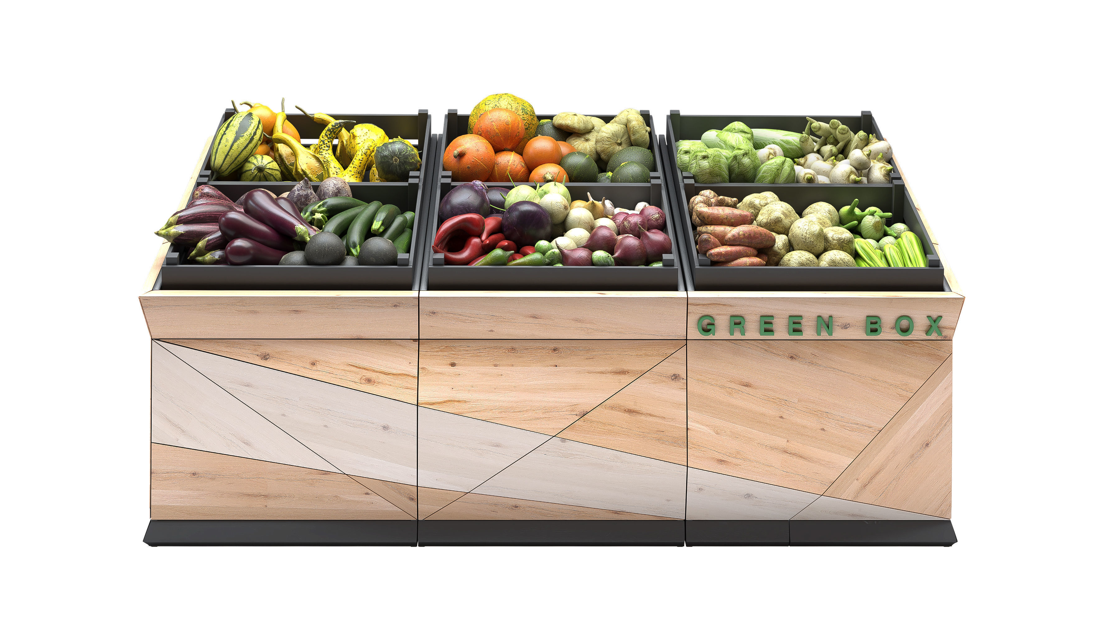 Vegetable Rack Low-poly 3D model_1