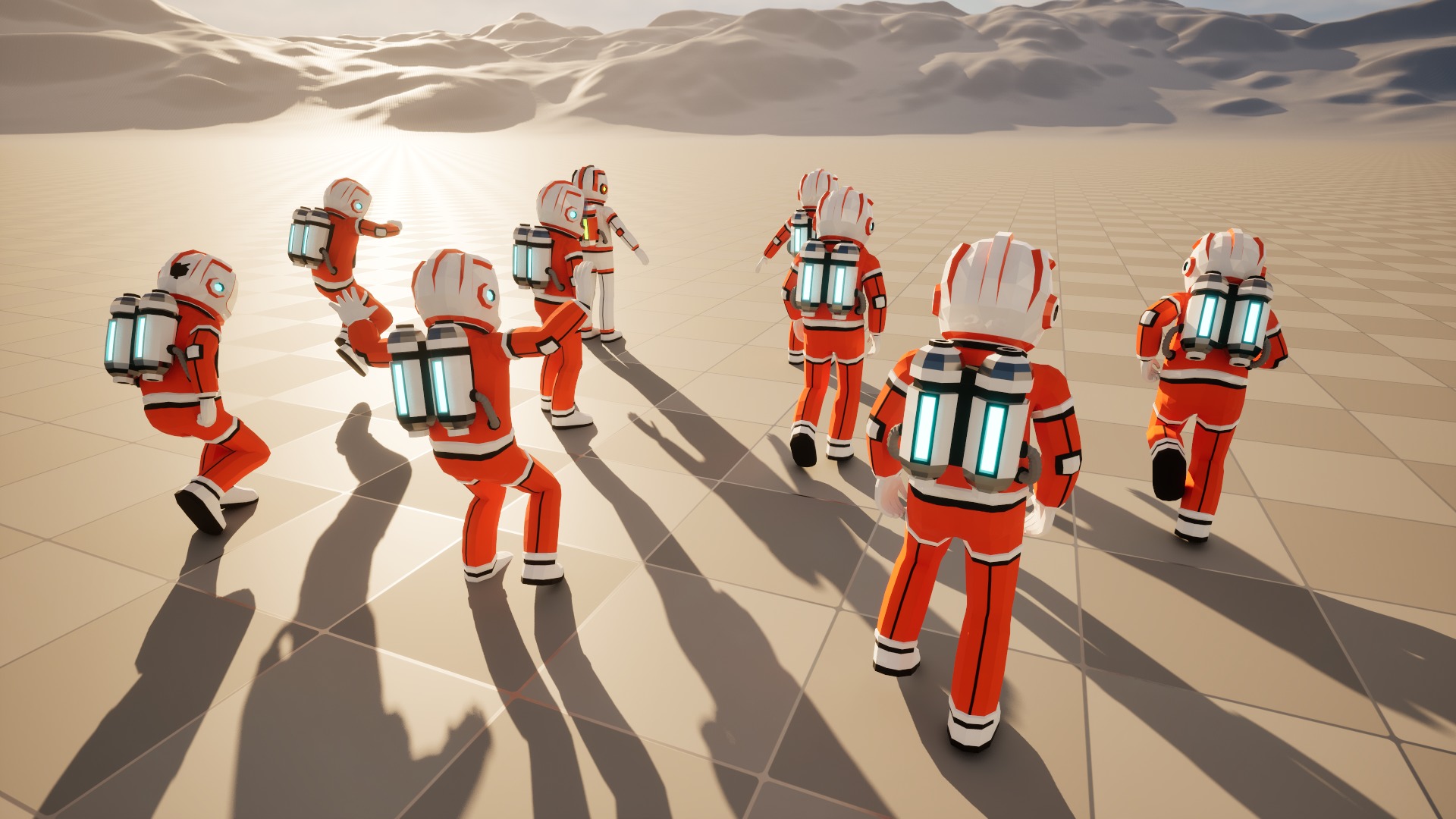 Astronaut in spacesuit low-poly stylized 2 Low-poly 3D model_3