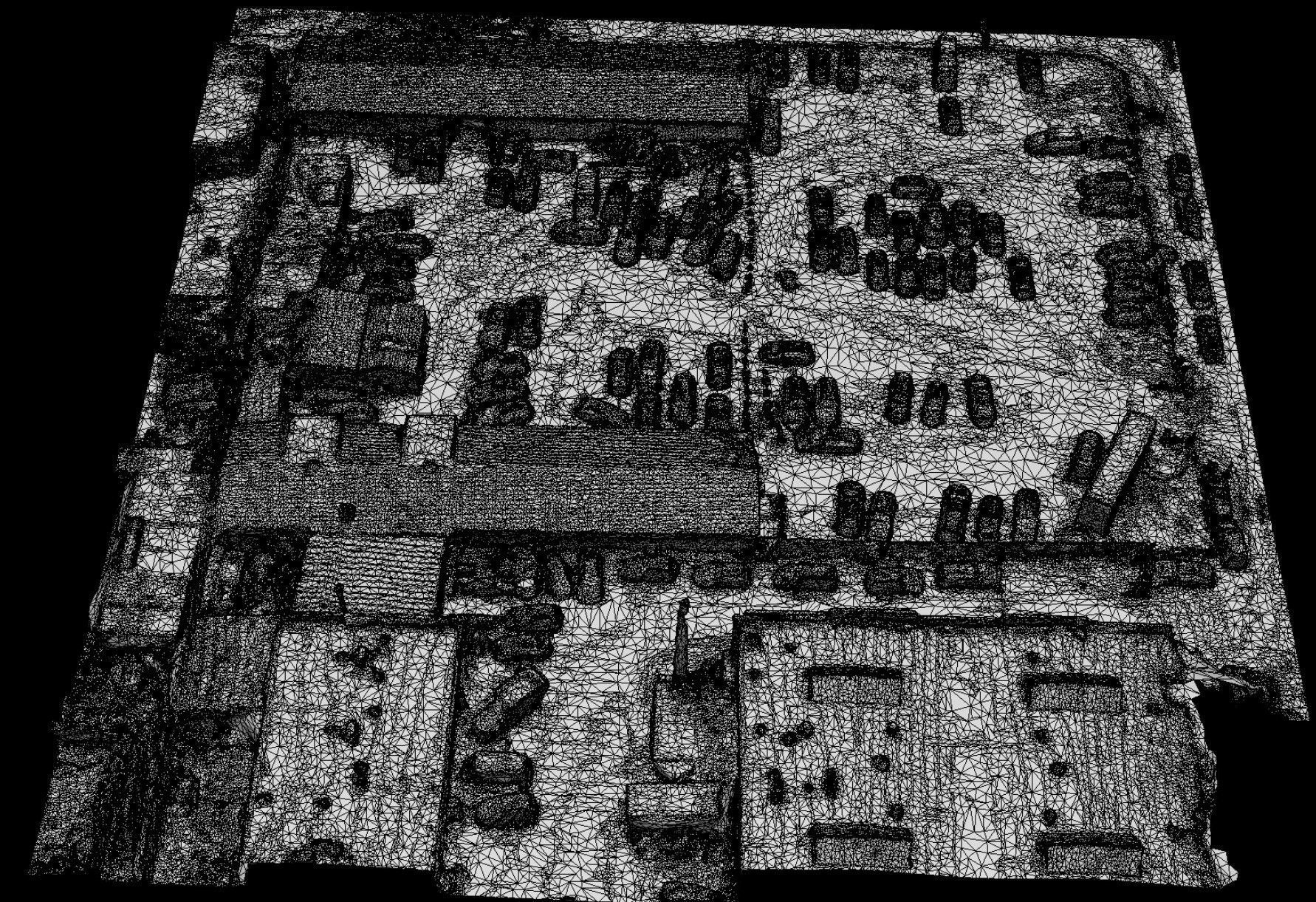 cars abandoned wrecks parking drone photogrammetry Low-poly 3D model_4