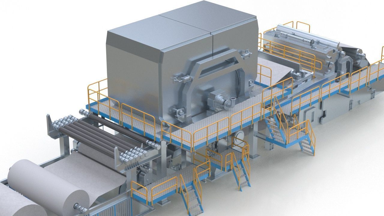 Paper Making Machine 3D model_8