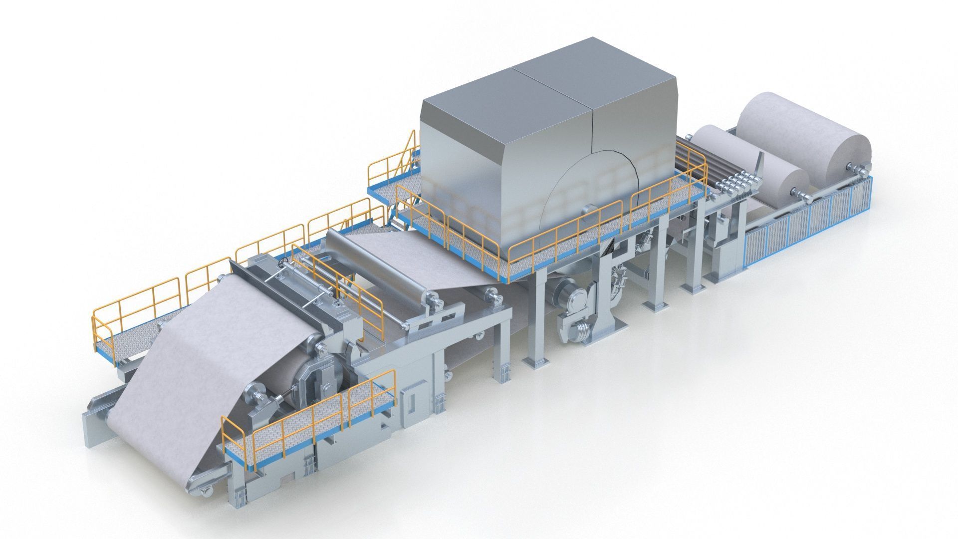 Paper Making Machine 3D model_3