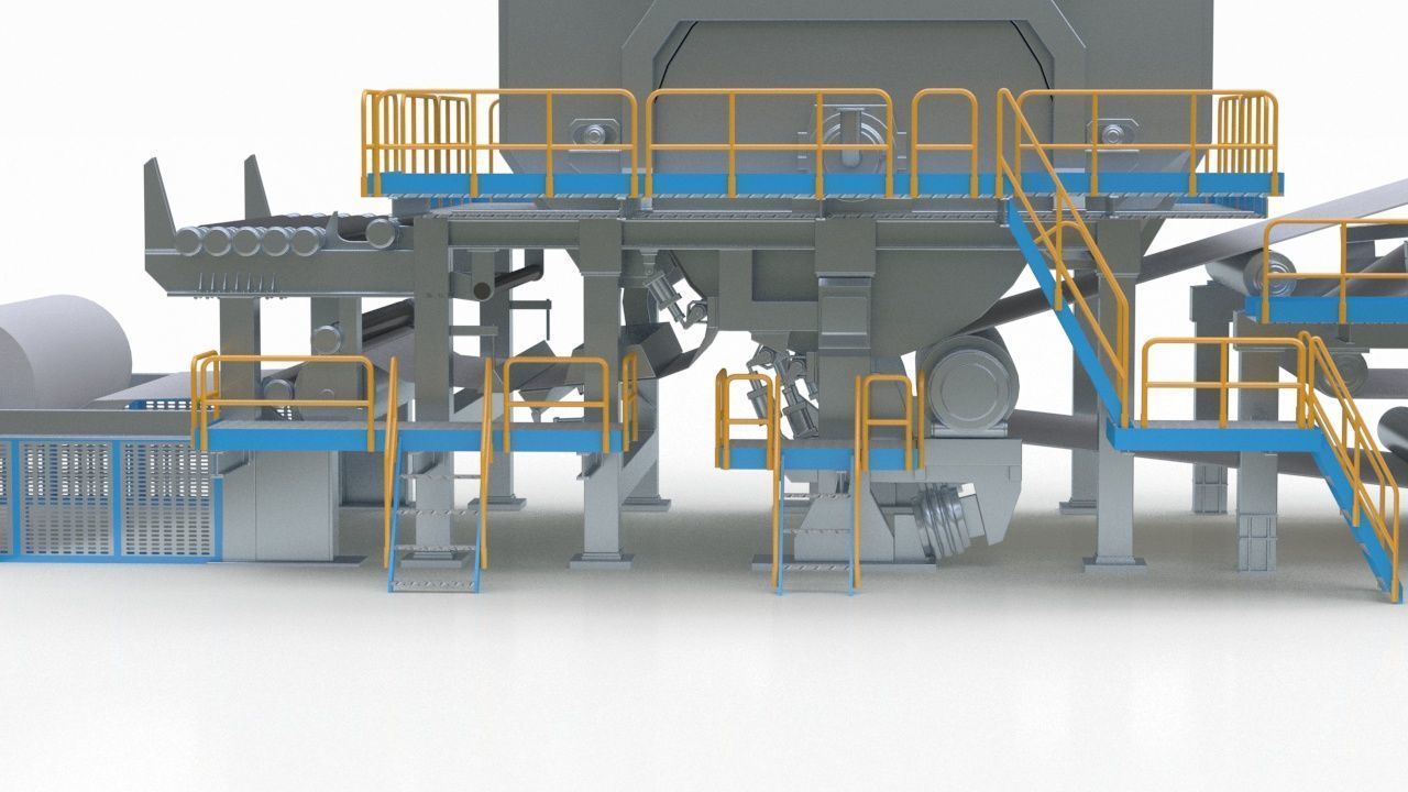 Paper Making Machine 3D model_6