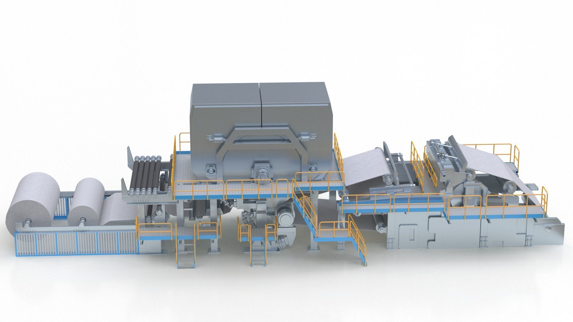 Paper Making Machine 3D model_2