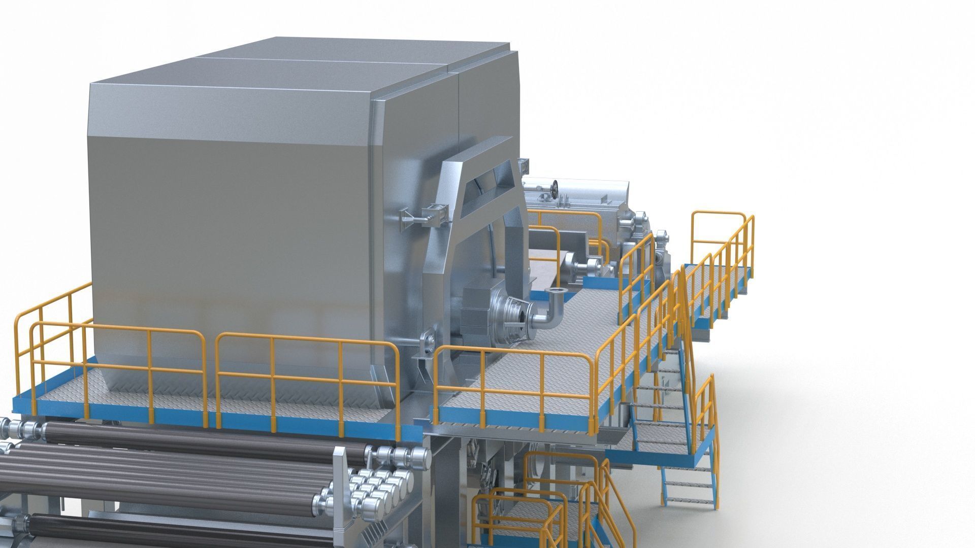 Paper Making Machine 3D model_5
