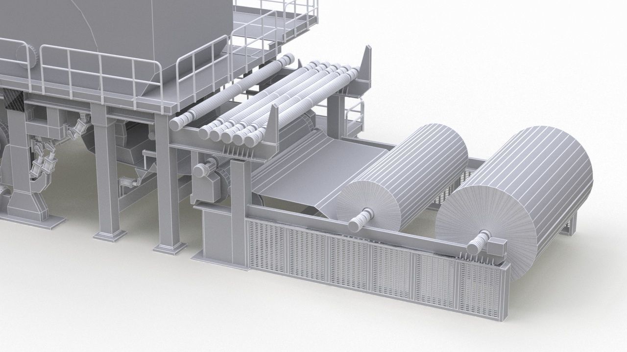 Paper Making Machine 3D model_16