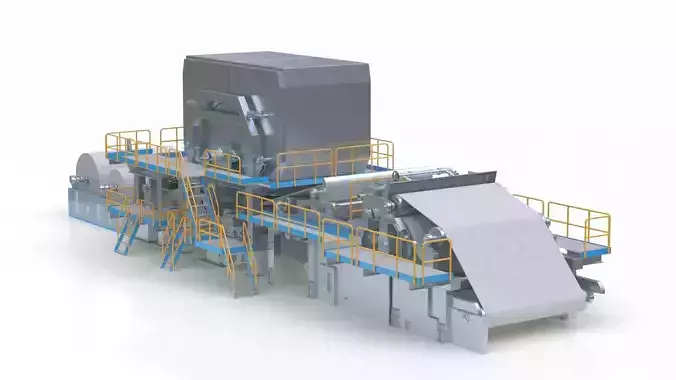 Paper Making Machine 3D model