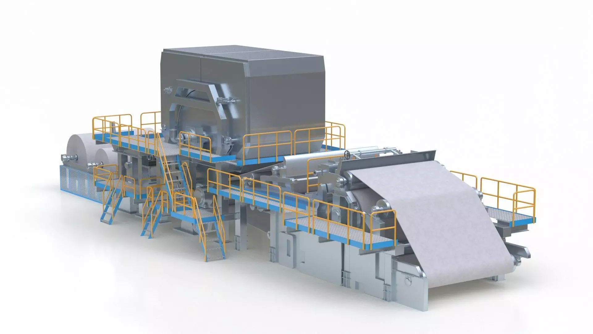 Paper Making Machine 3D model_0