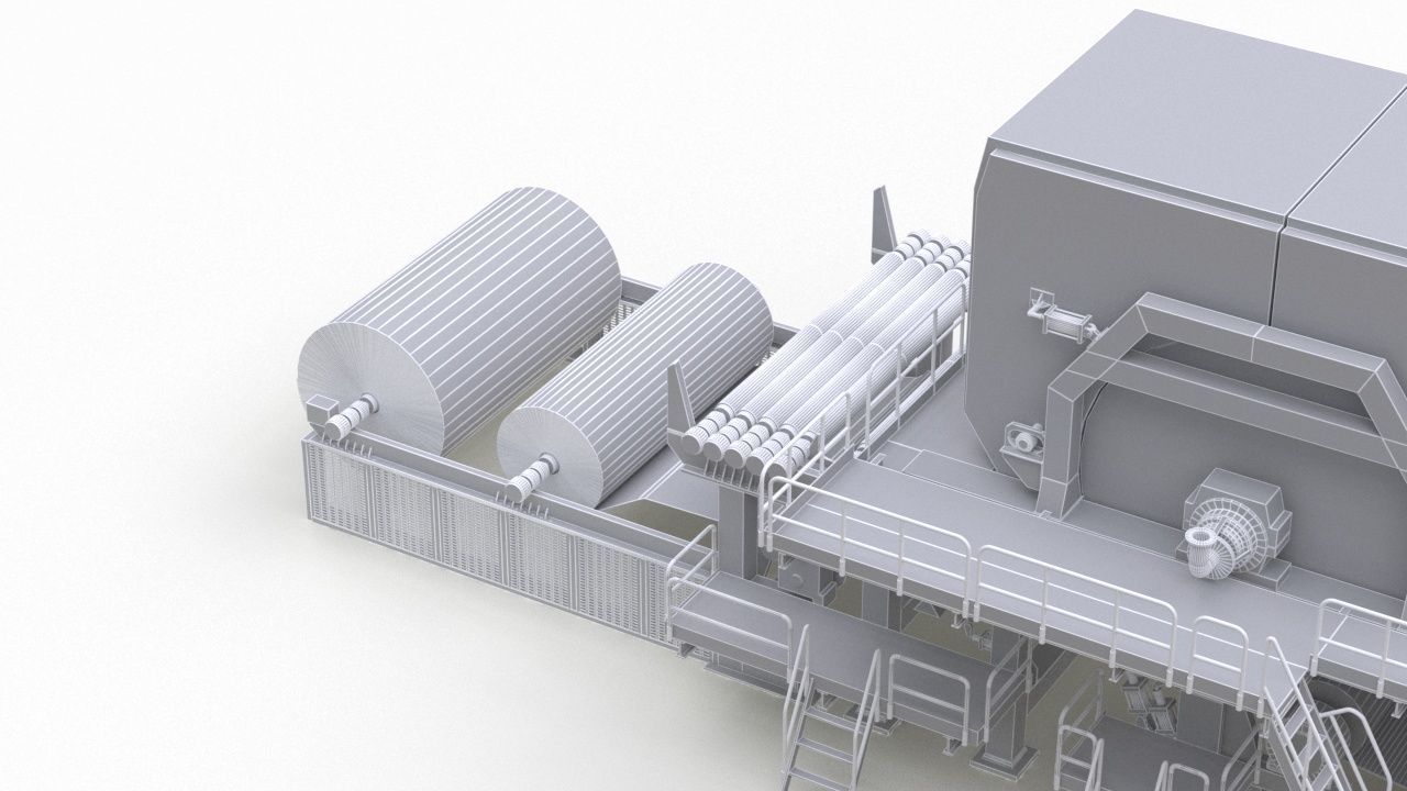 Paper Making Machine 3D model_14