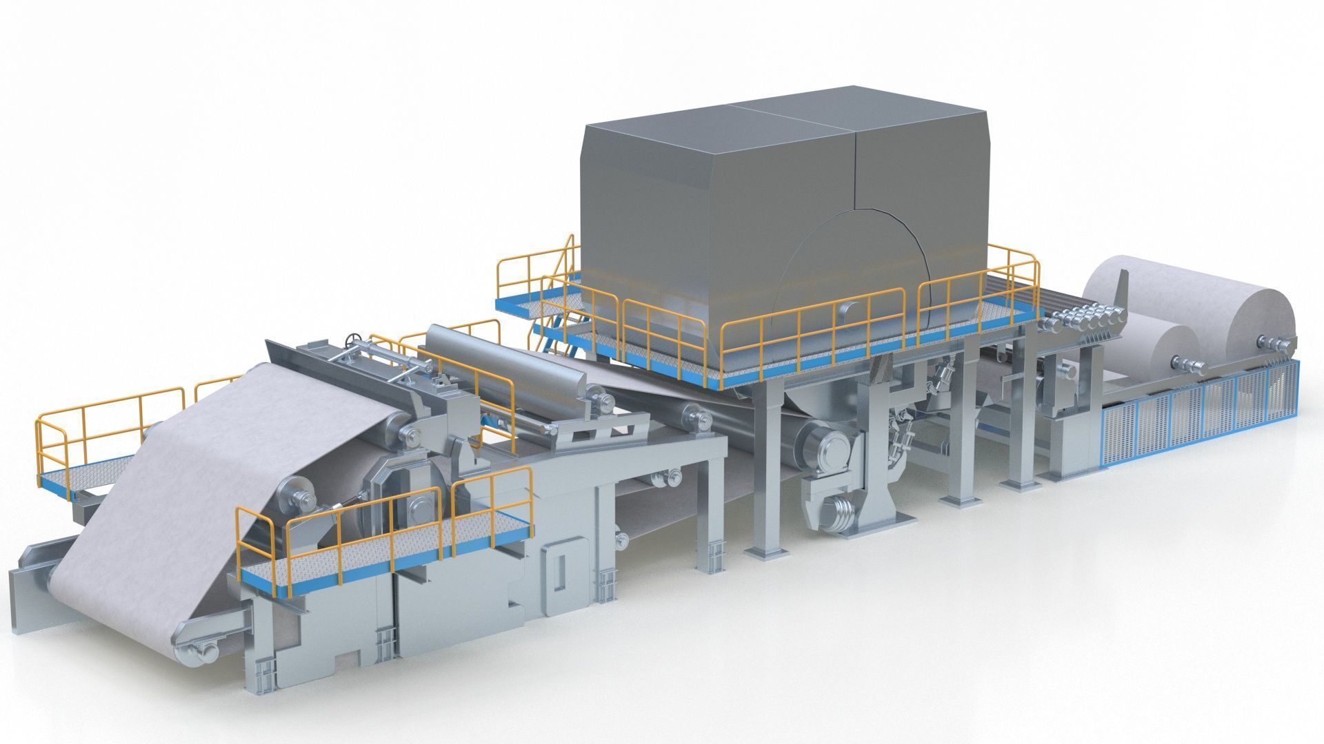 Paper Making Machine 3D model_4