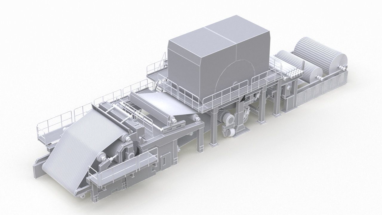 Paper Making Machine 3D model_12