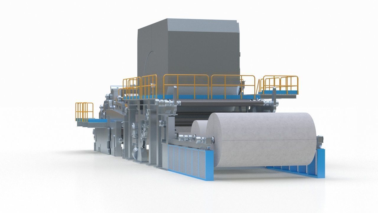 Paper Making Machine 3D model_7