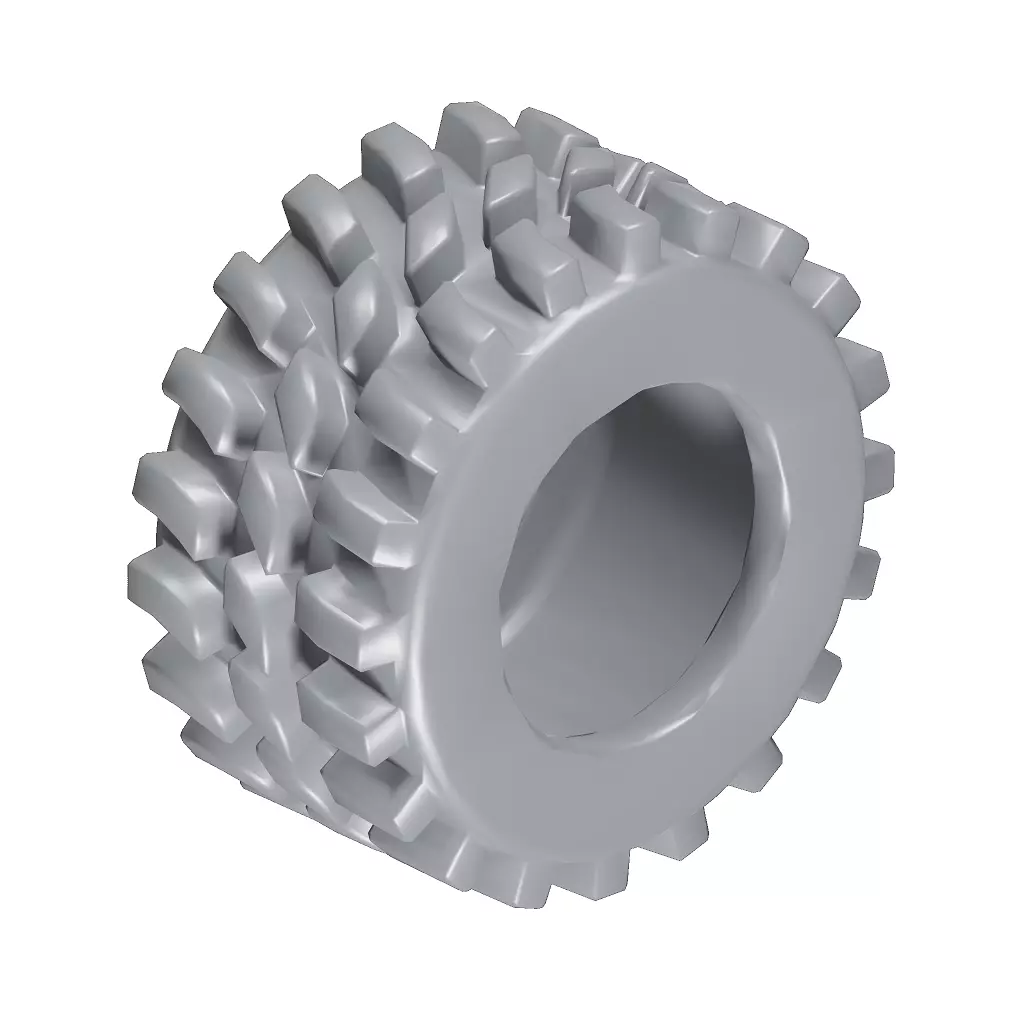 Games Truck Tyre Toy Low-poly 3D model_0
