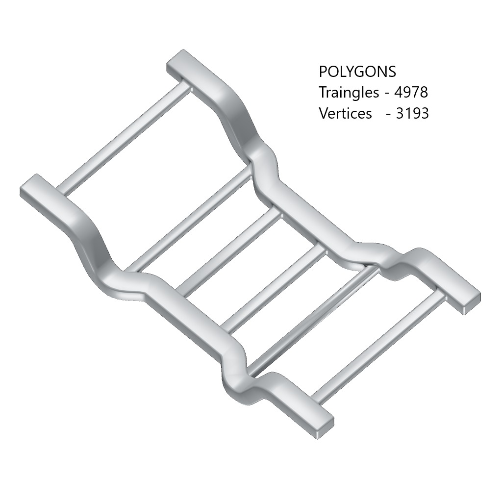 Games Vehicle Chassis Toy Low-poly 3D model_1