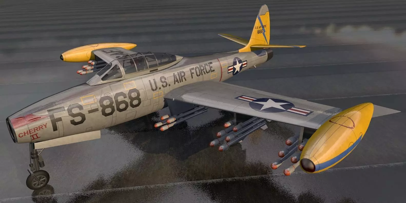 Republic F-84 Thunderjet 3D model