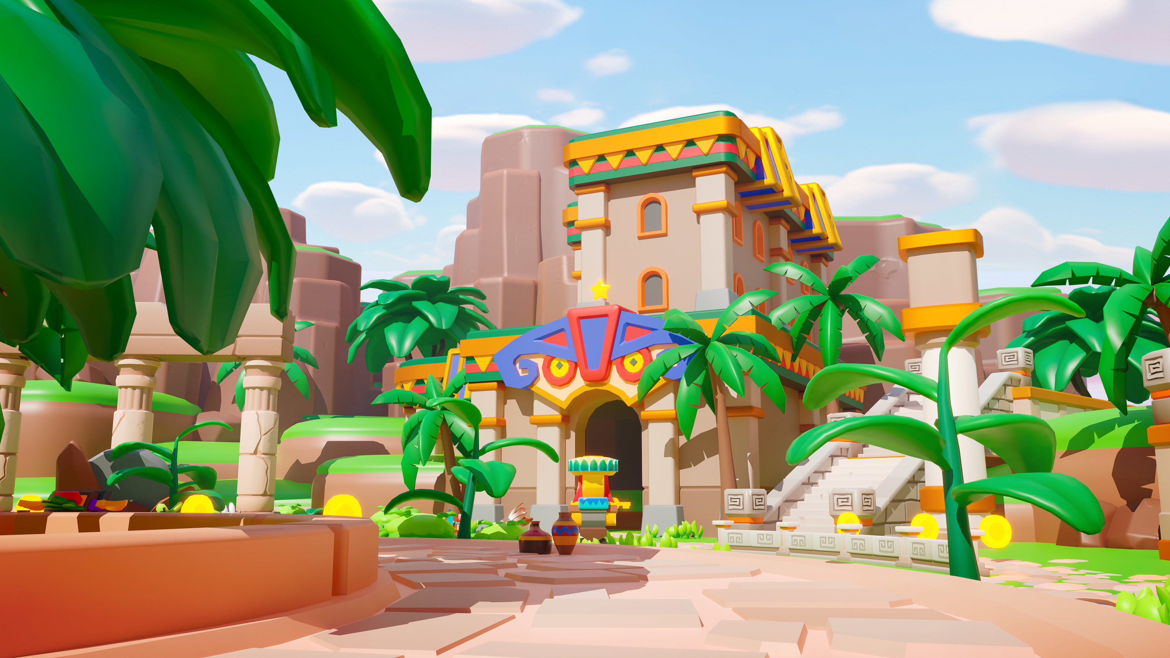 Temple Low-poly 3D model_17