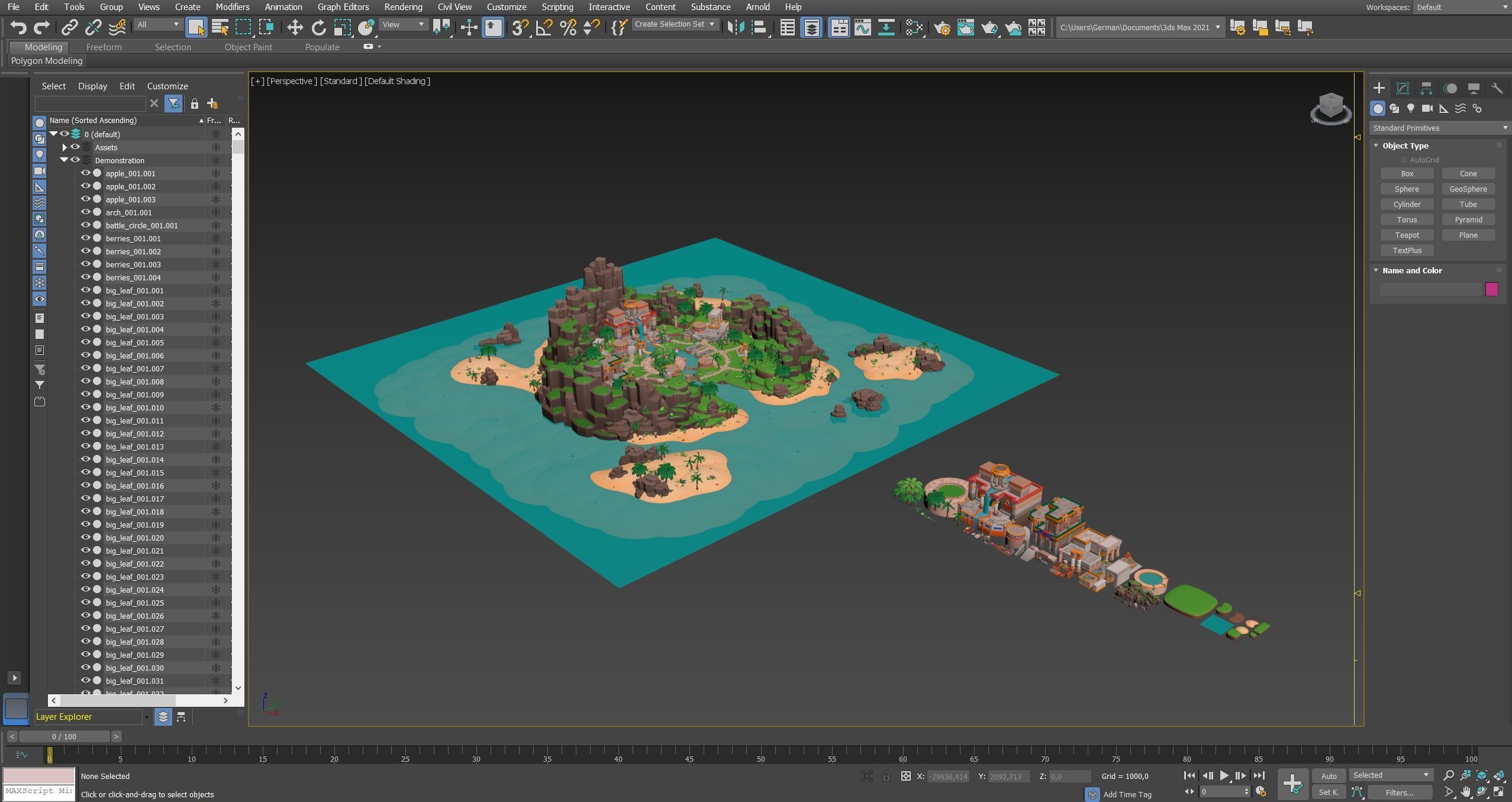Temple Low-poly 3D model_32