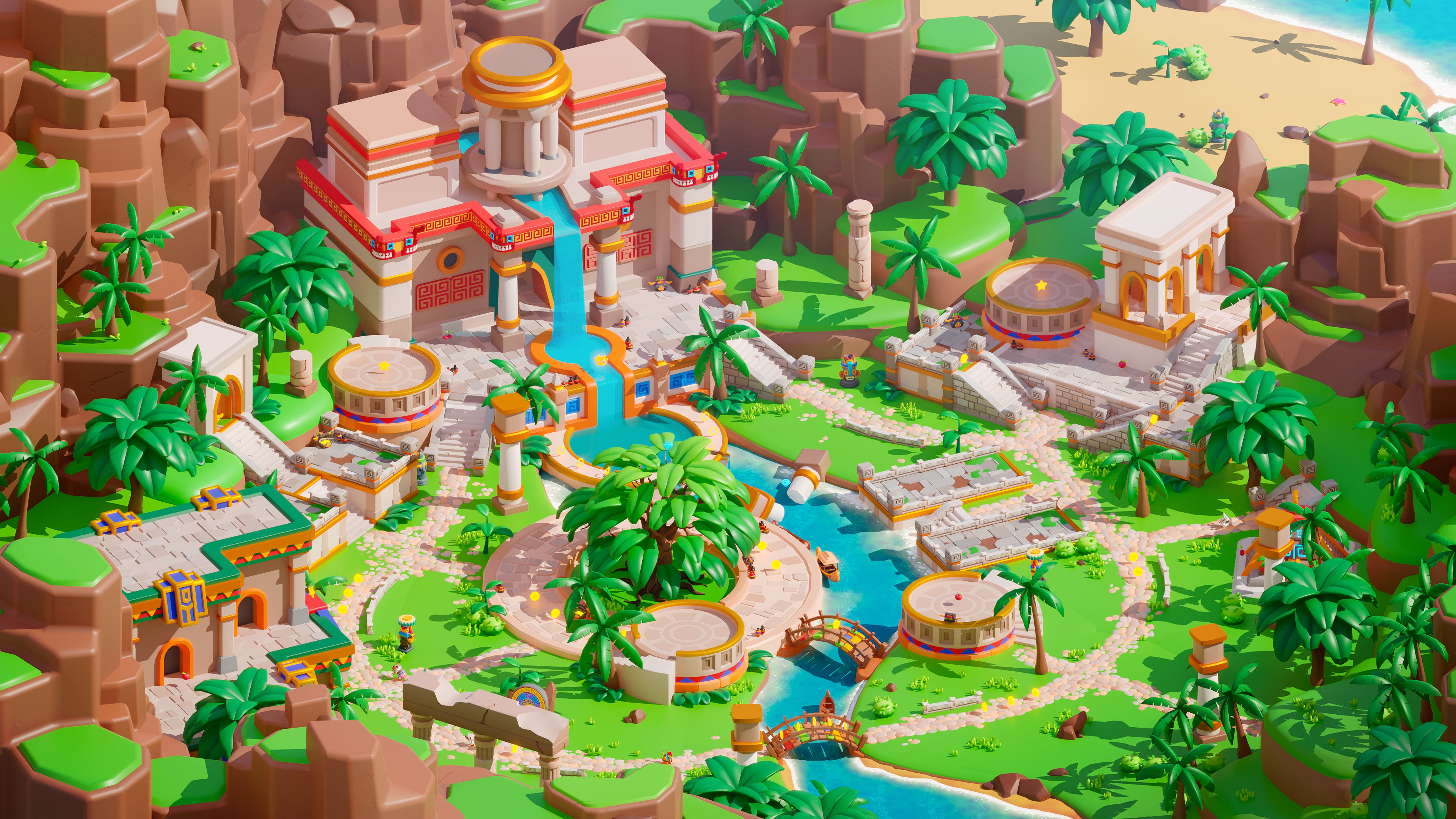 Temple Low-poly 3D model_4