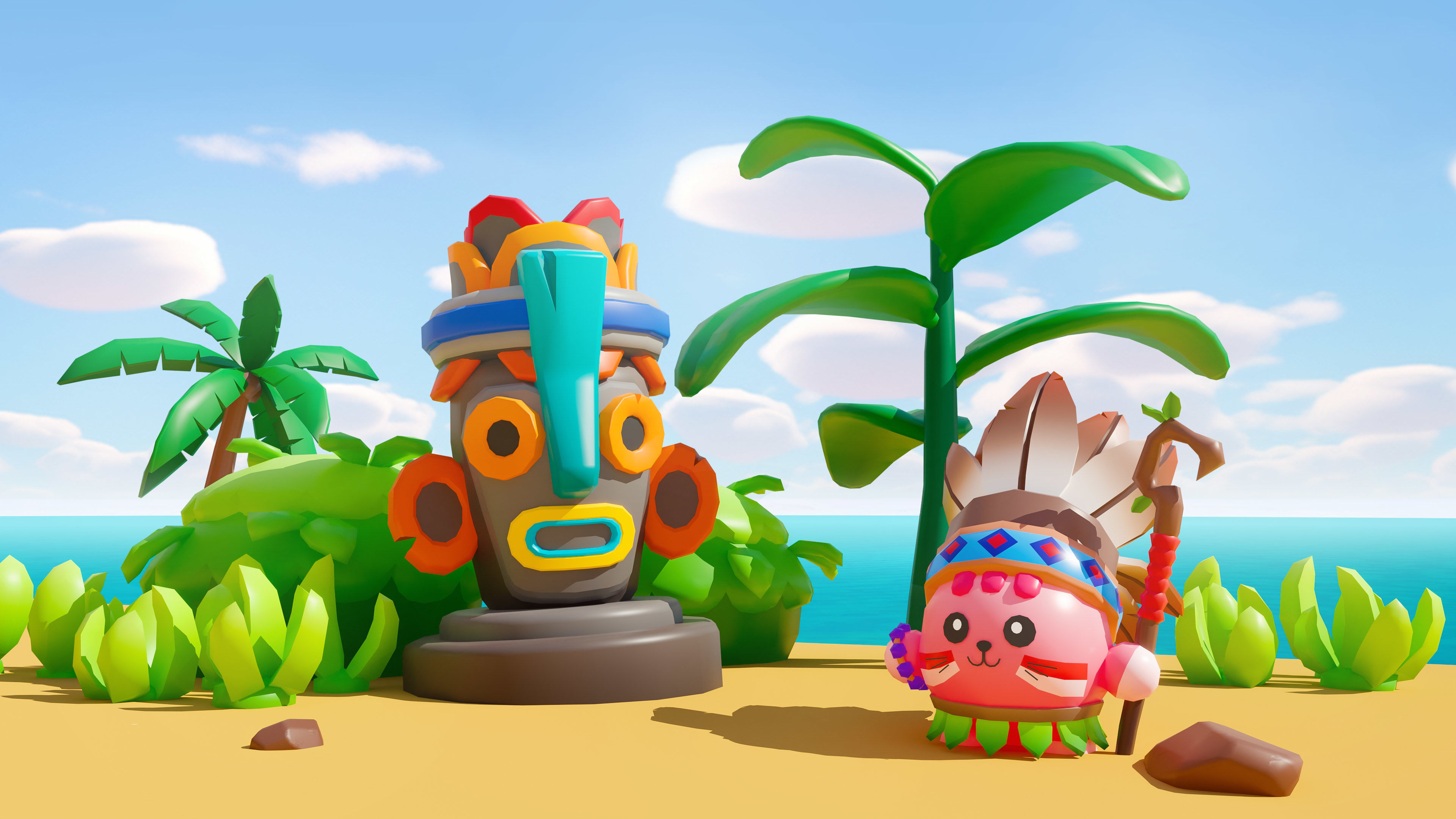 Temple Low-poly 3D model_14