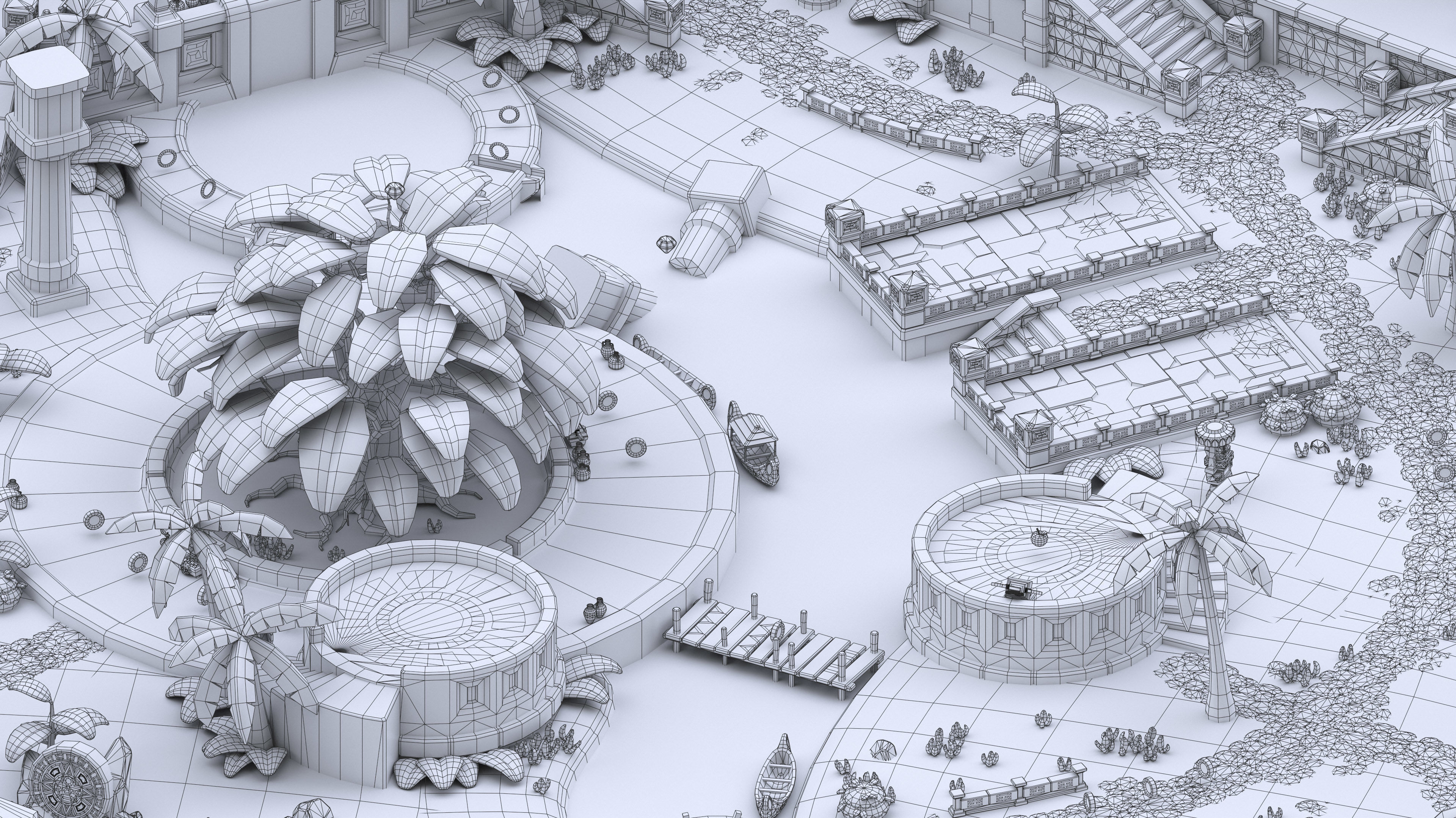 Temple Low-poly 3D model_34