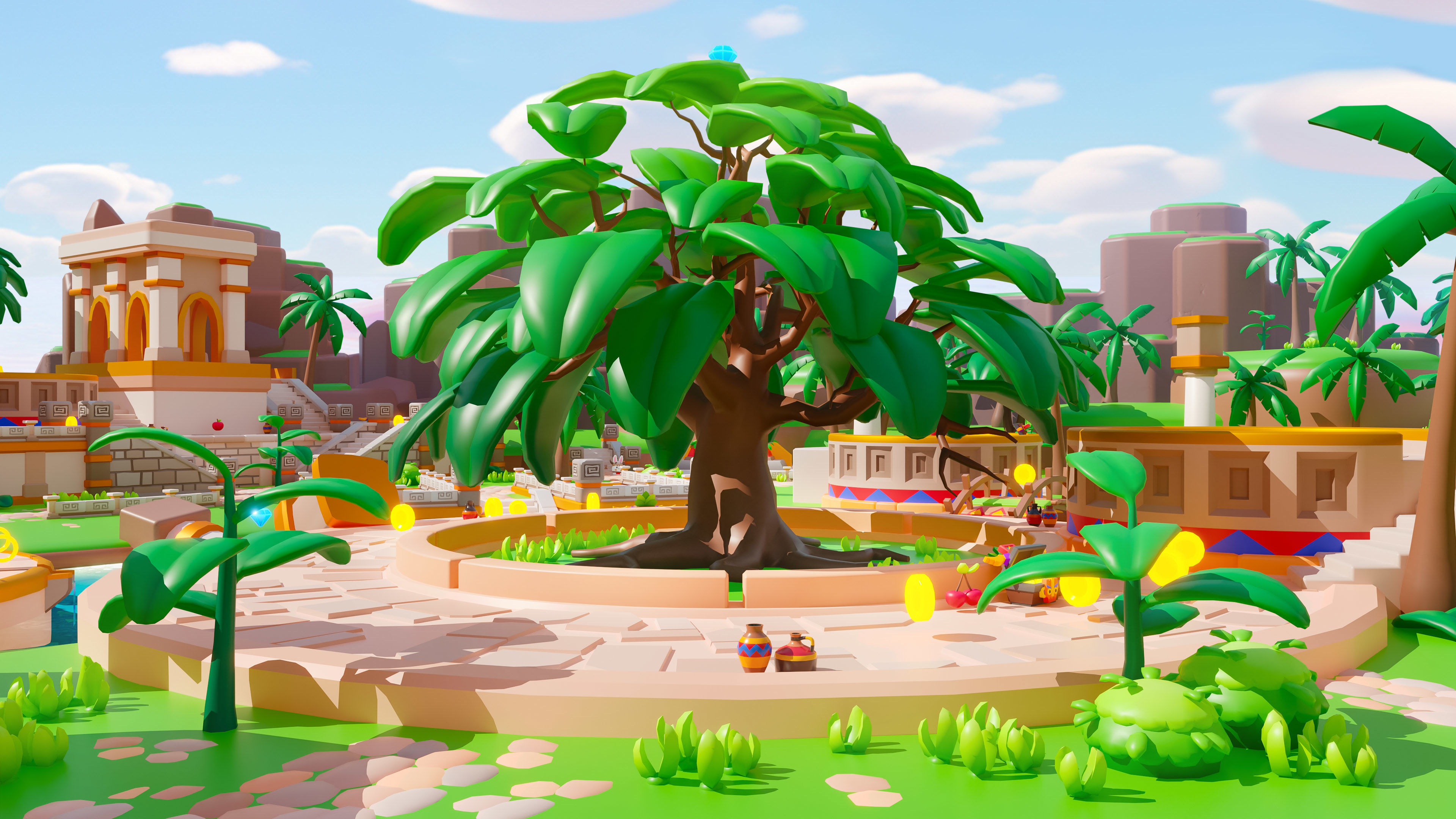 Temple Low-poly 3D model_19