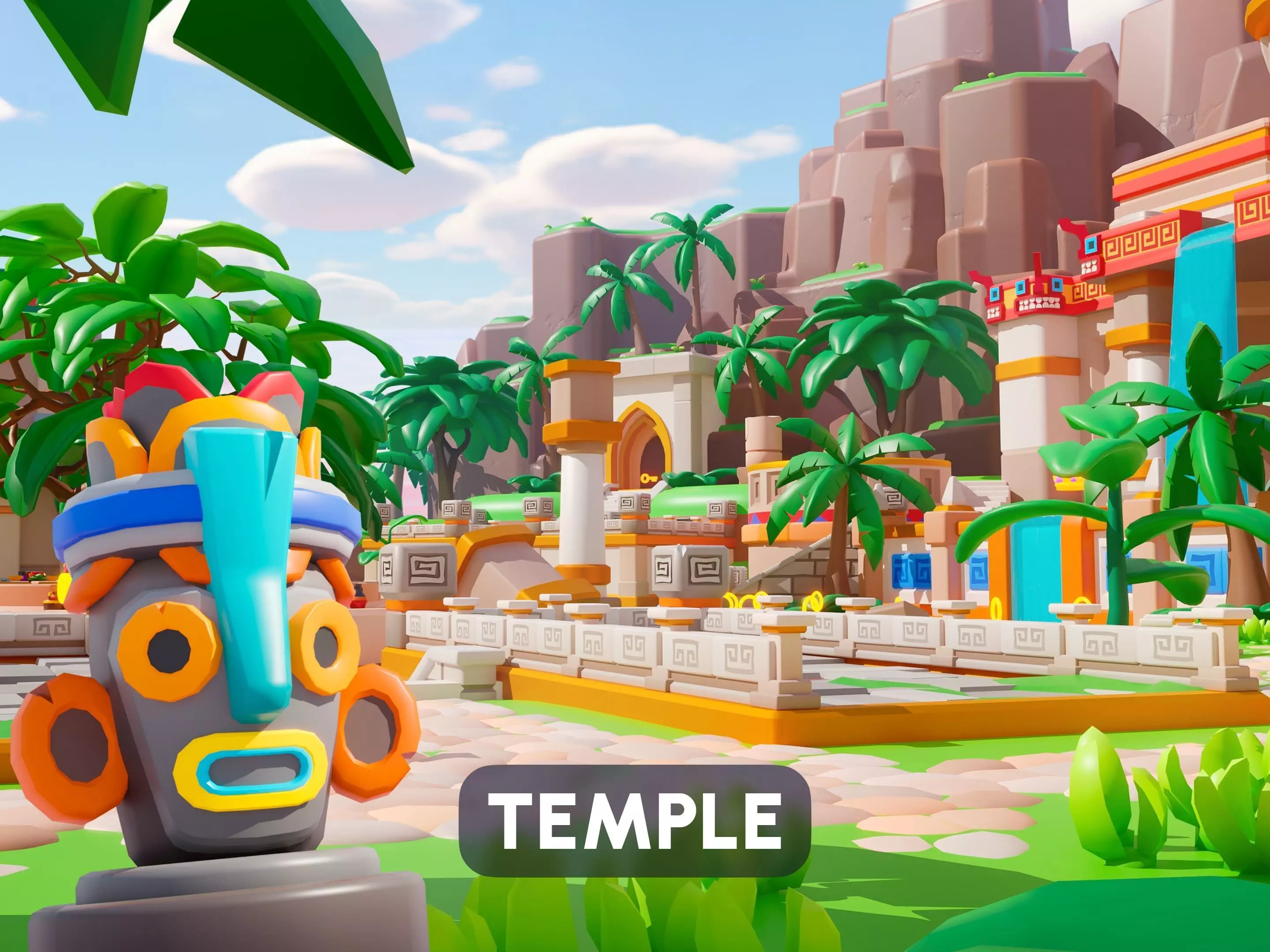 Temple Low-poly 3D model_0