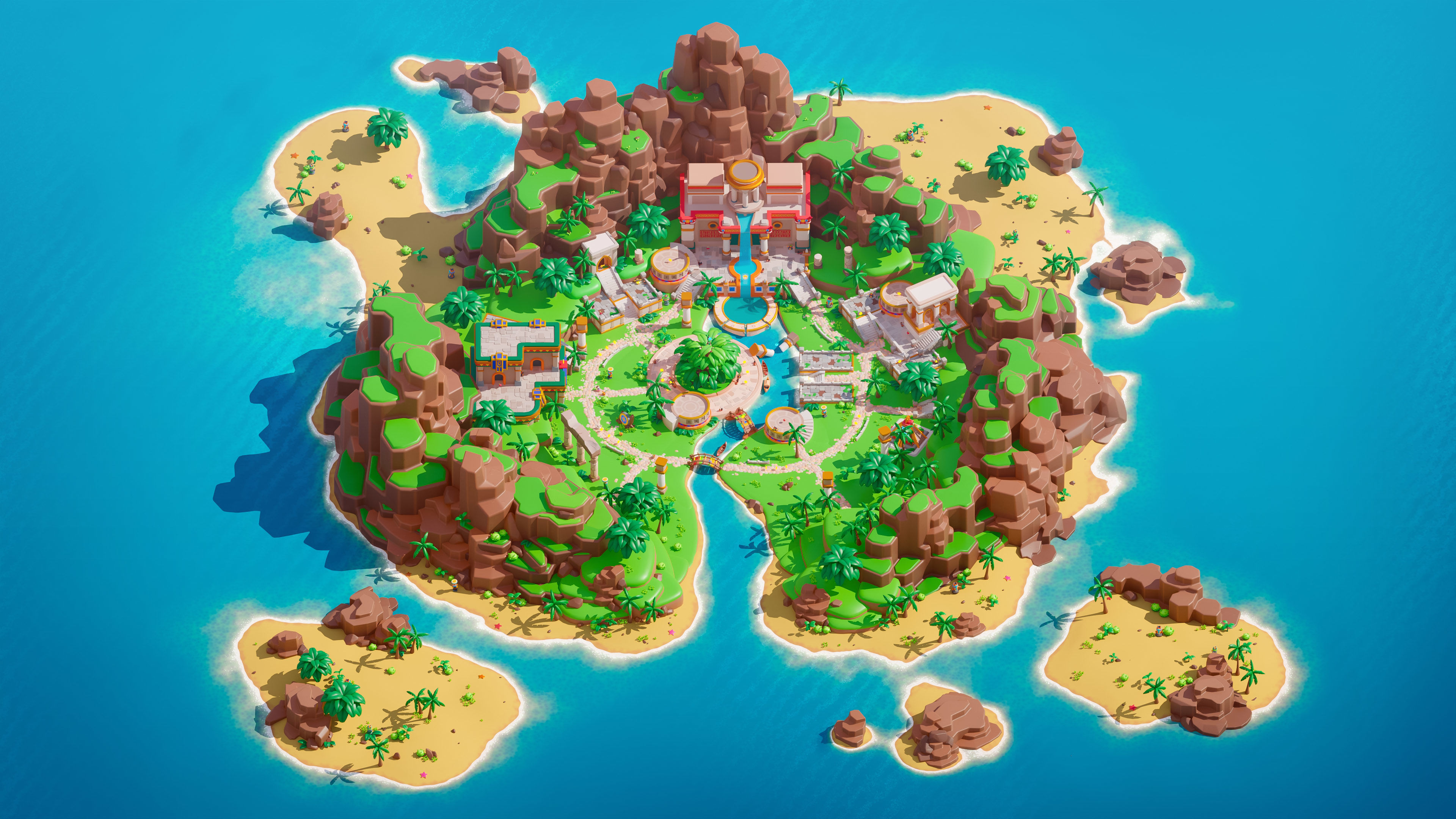 Temple Low-poly 3D model_9