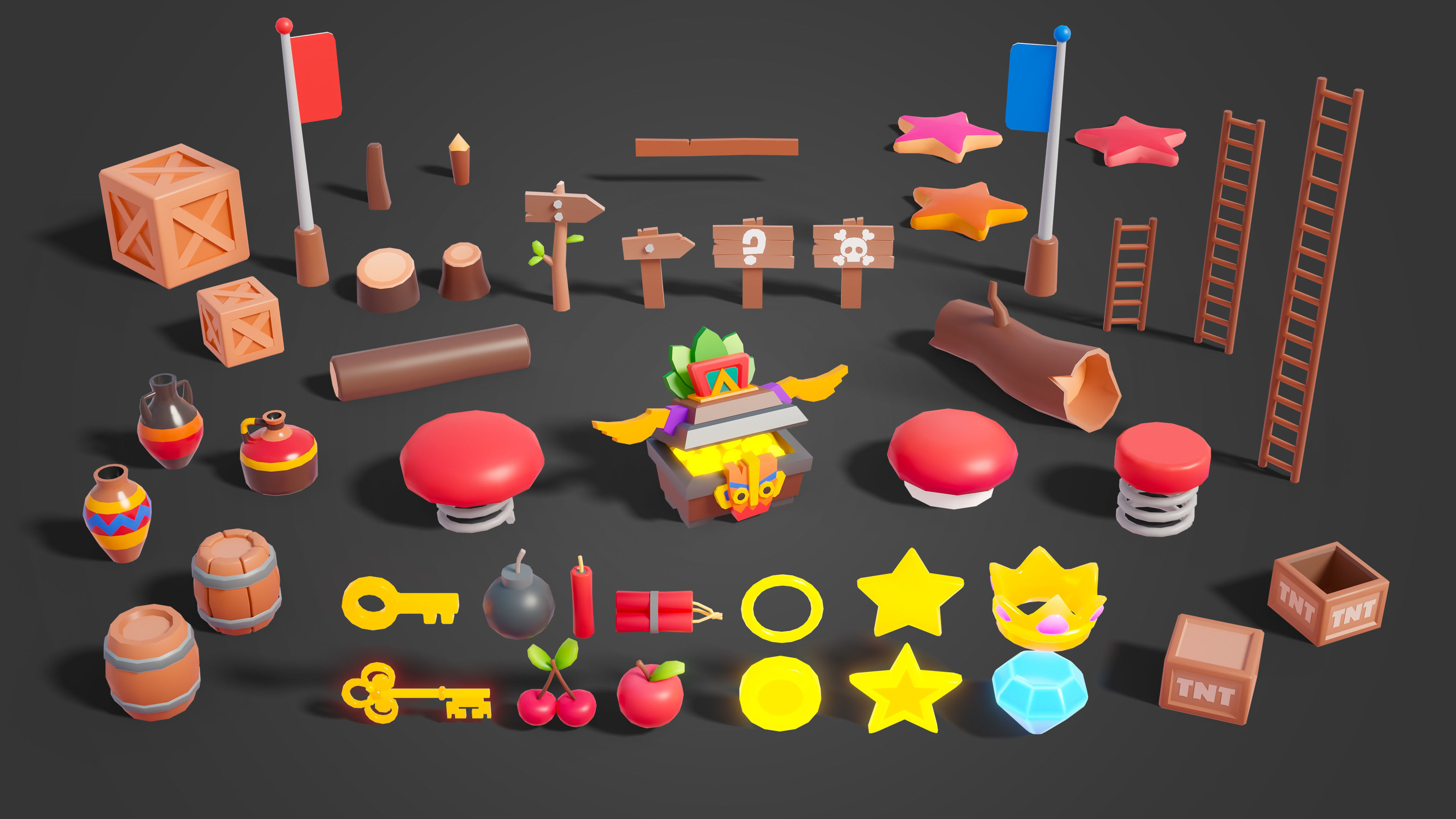 Temple Low-poly 3D model_24