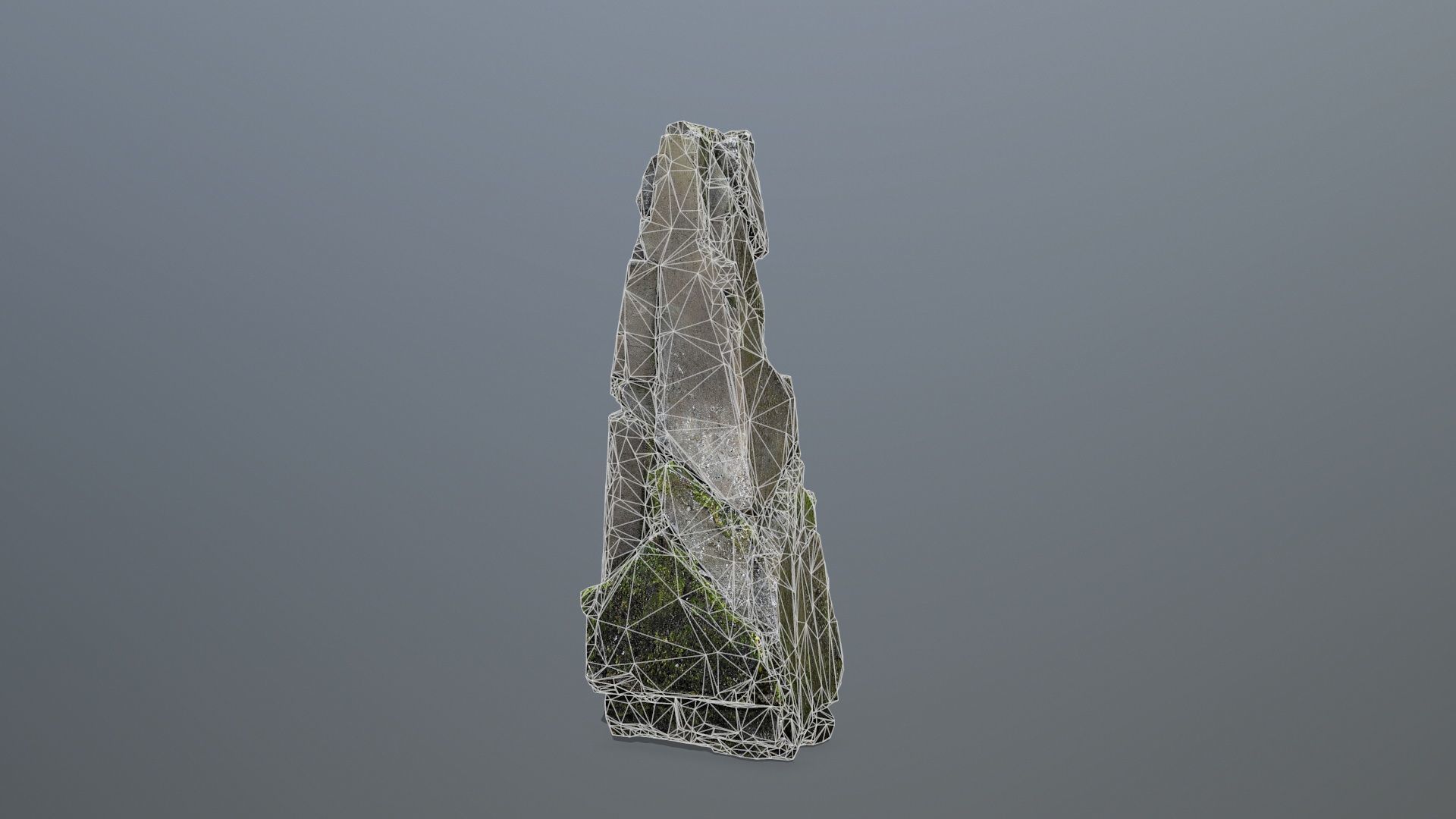 Mossy Rock  Low-poly 3D model_10