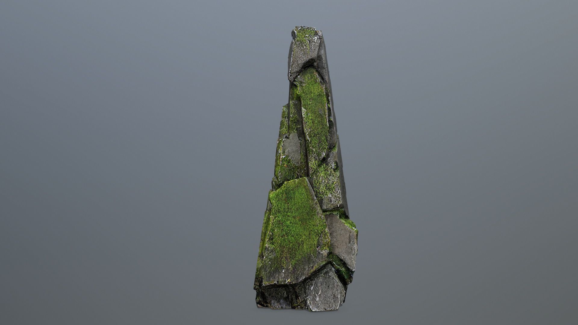 Mossy Rock  Low-poly 3D model_5