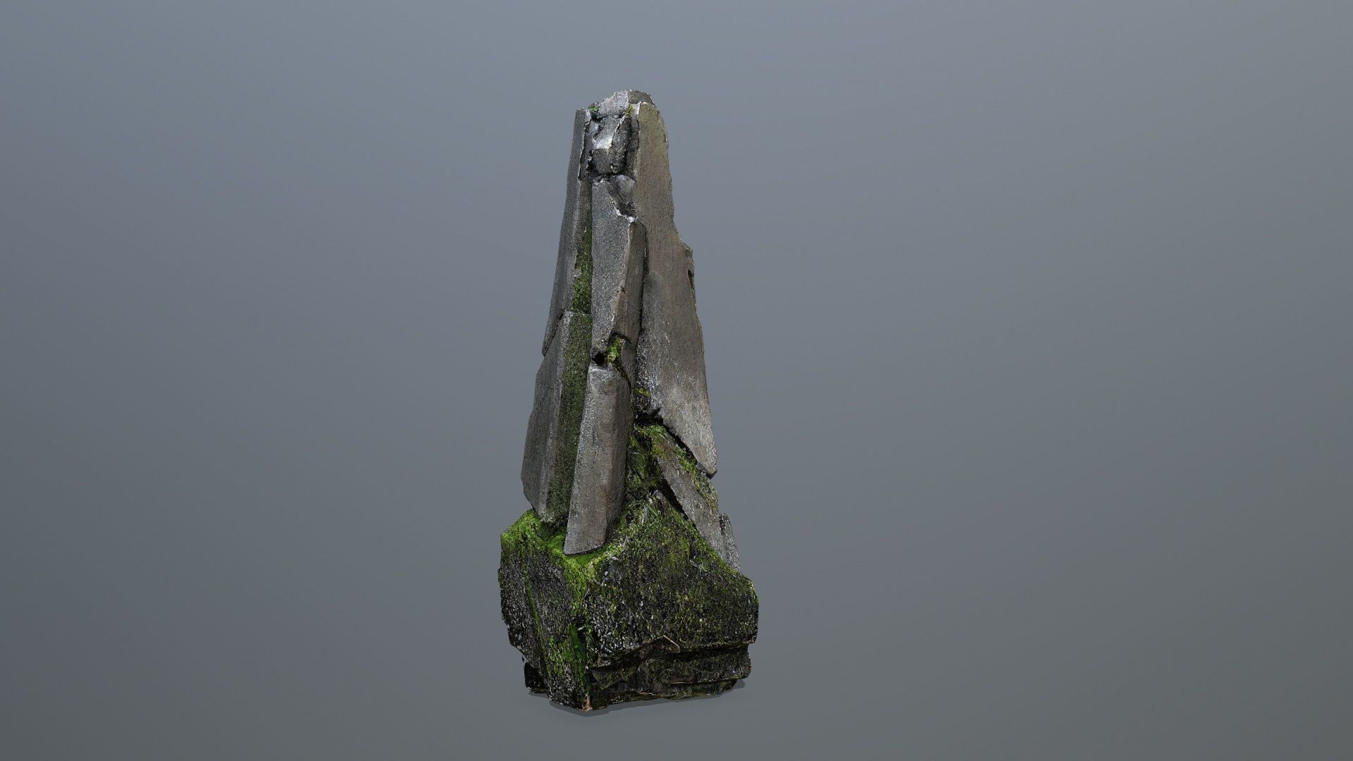 Mossy Rock  Low-poly 3D model_8