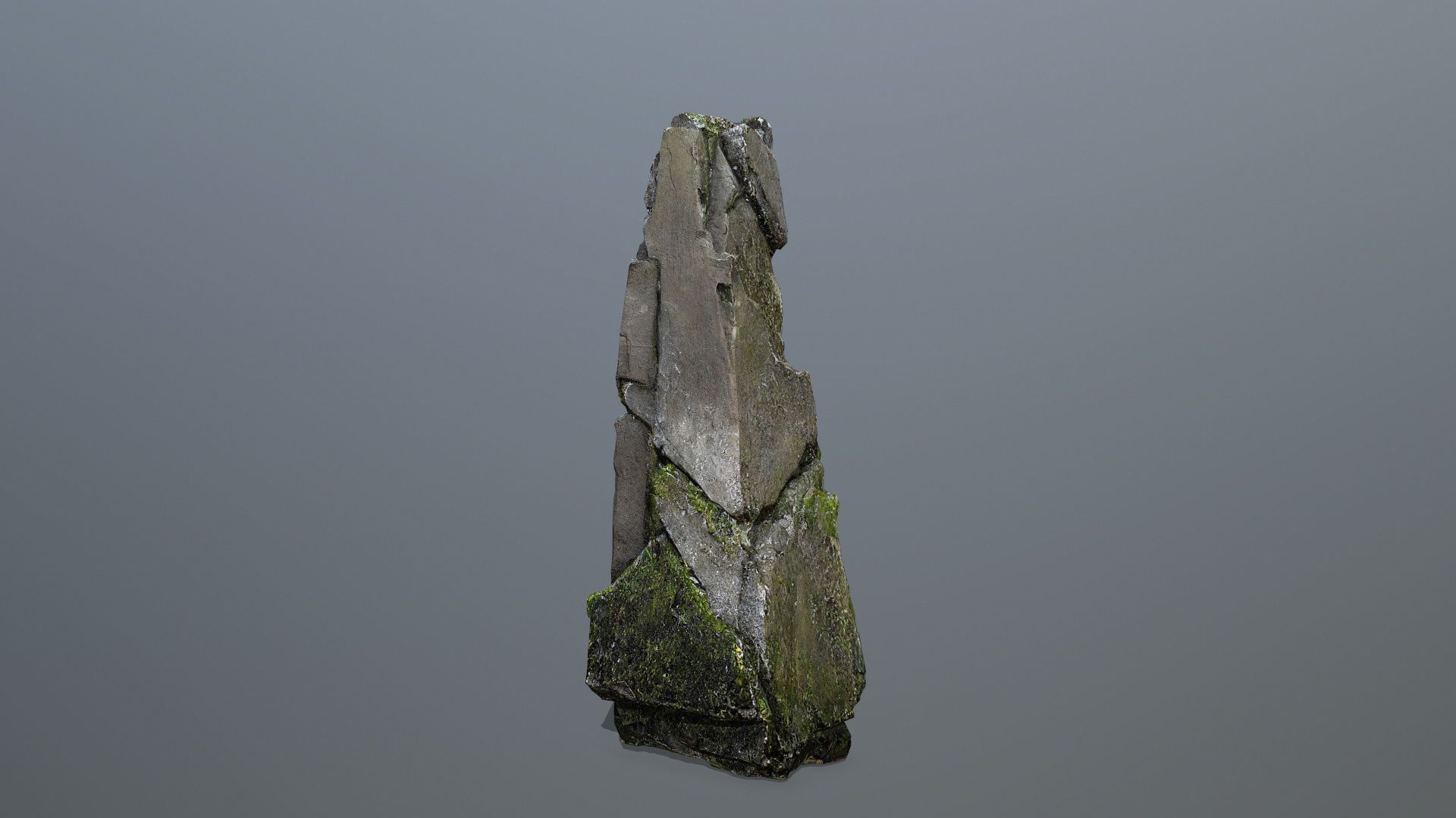 Mossy Rock  Low-poly 3D model_2