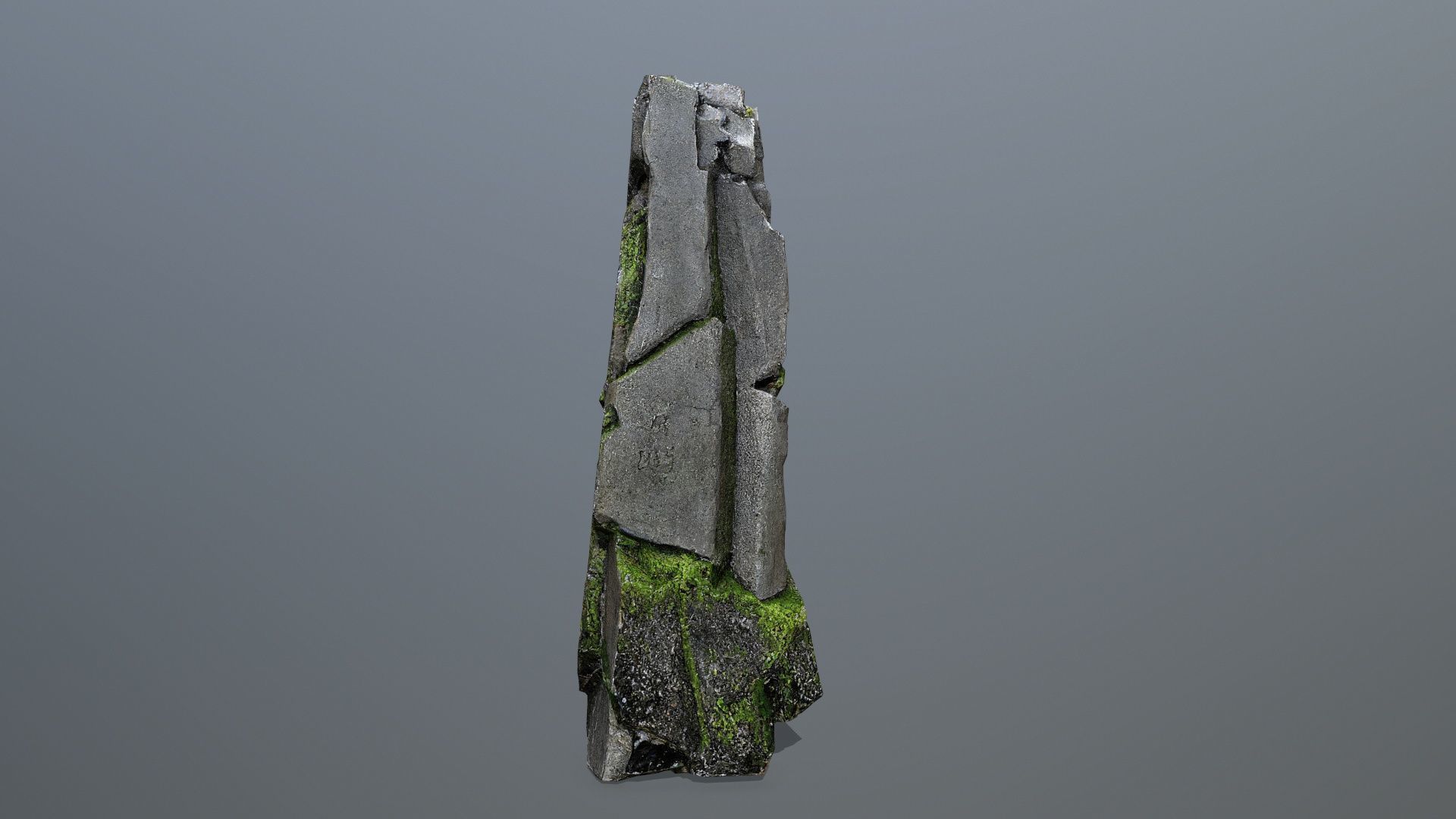 Mossy Rock  Low-poly 3D model_7