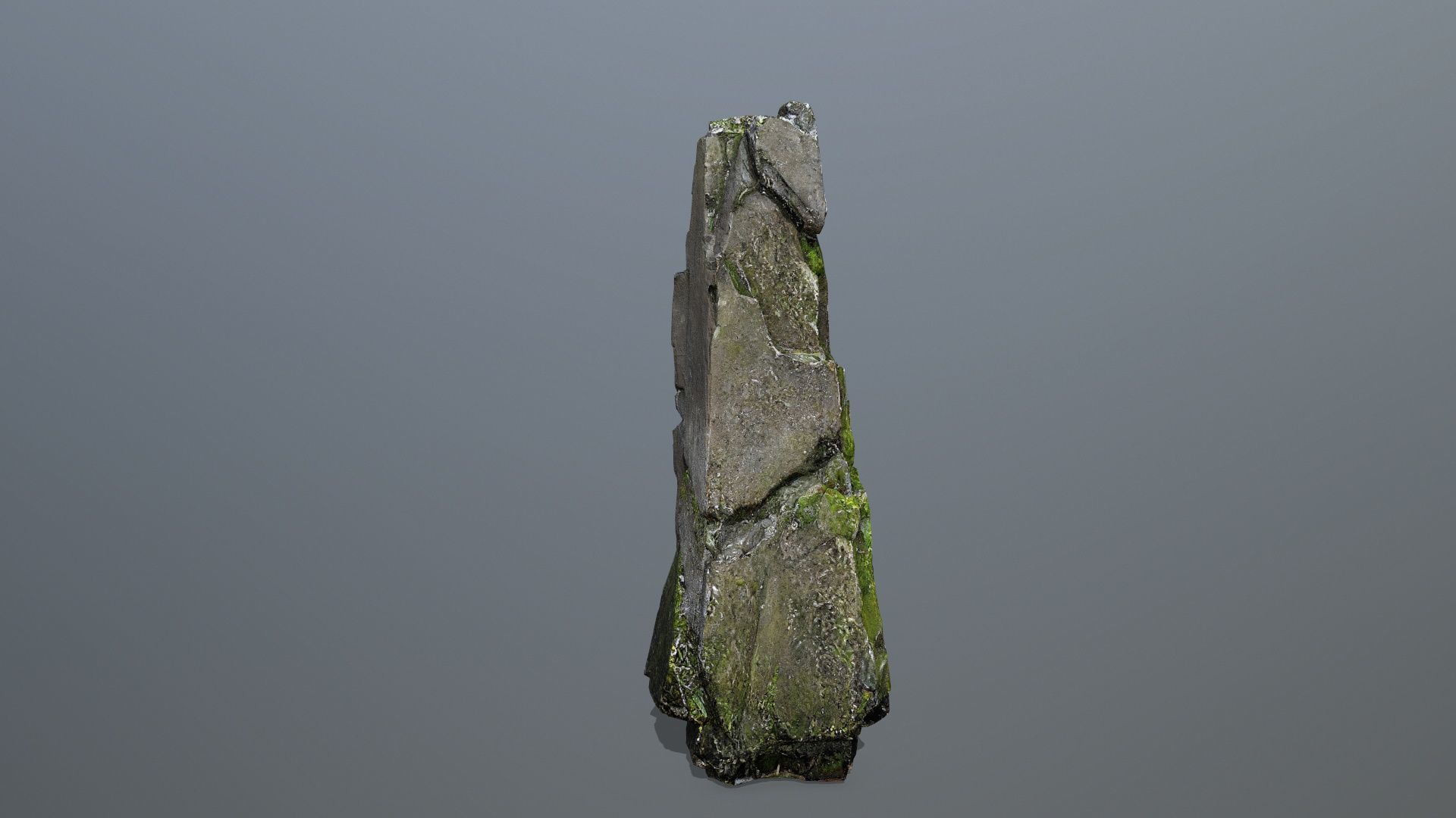 Mossy Rock  Low-poly 3D model_3