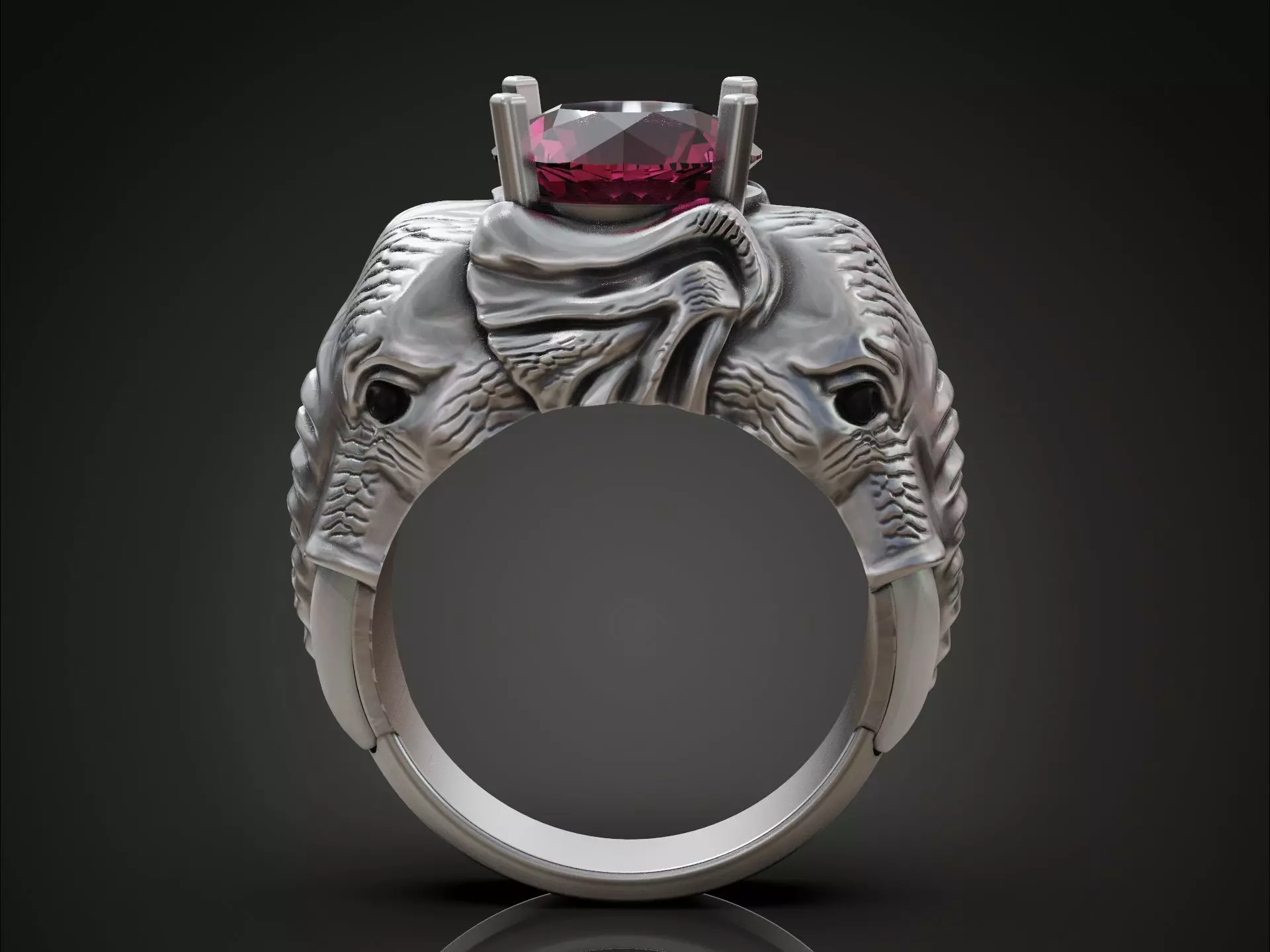 Elephants ring round gem 3D print model_0