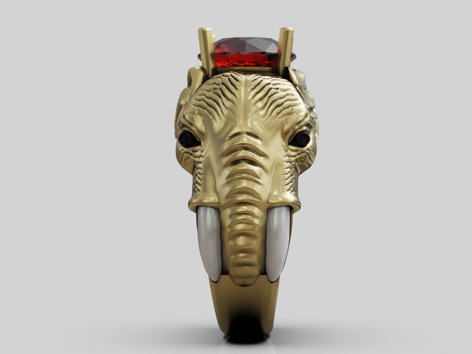 Elephants ring round gem 3D print model_10