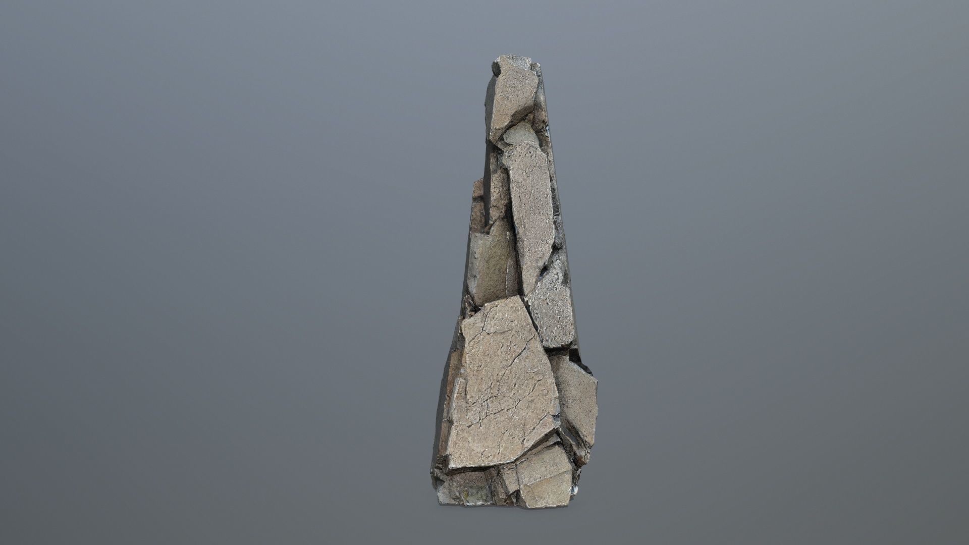 Cliff Rock  Low-poly 3D model_5