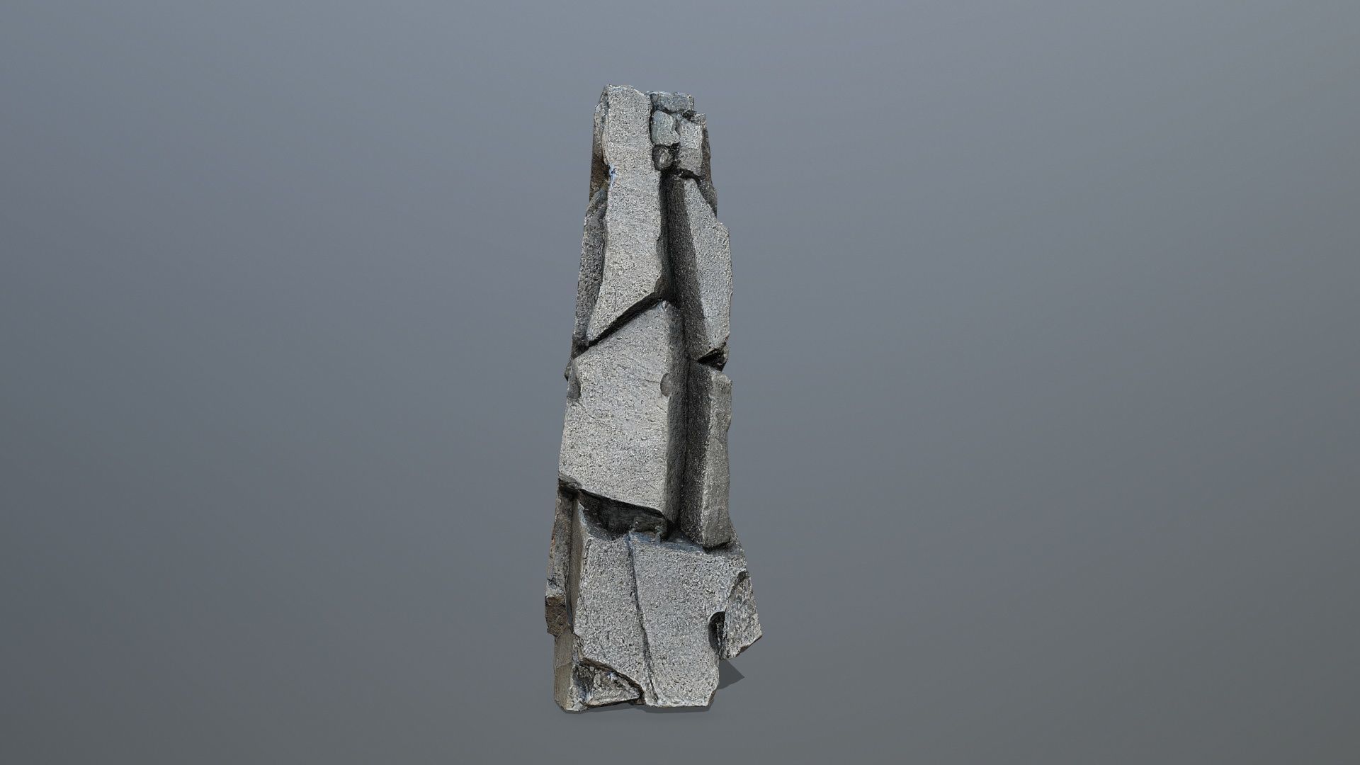 Cliff Rock  Low-poly 3D model_7